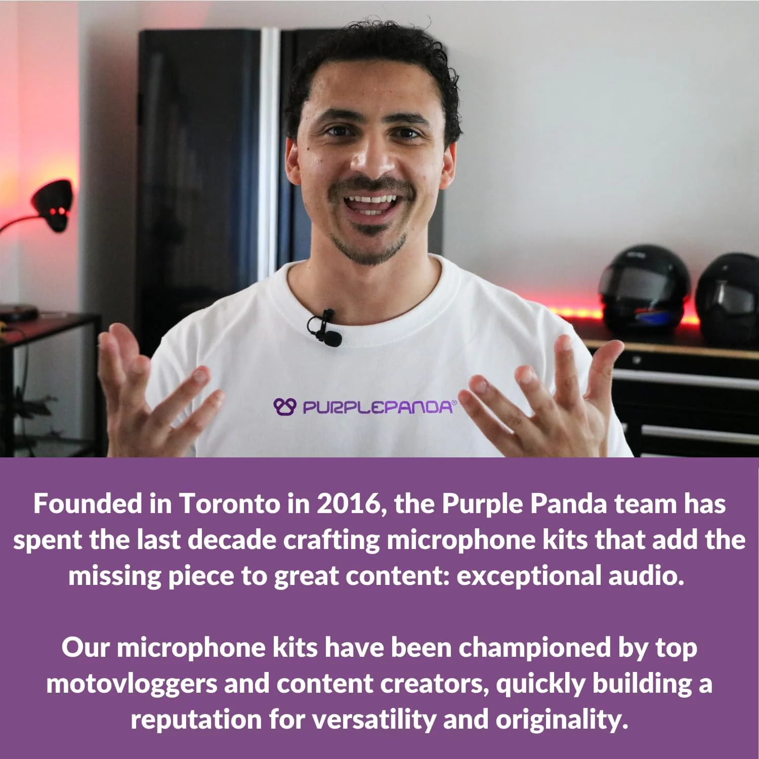 کیت میکروفون یقه ای Purple Panda - میکروفون کندانسور اومنی دایرکشنال گیره دار سازگار با آیفون، آیپد، GoPro، DSLR، ضبط کننده زوم/تسکام، سامسونگ، اندروید، PS4 کیت میکروفون یقه ای Purple Panda - میکروفون کندانسور اومنی دایرکشنال گیره دار سازگار با آیفون، آیپد، GoPro، DSLR، ضبط کننده زوم/تسکام، سامسونگ، اندروید، PS4