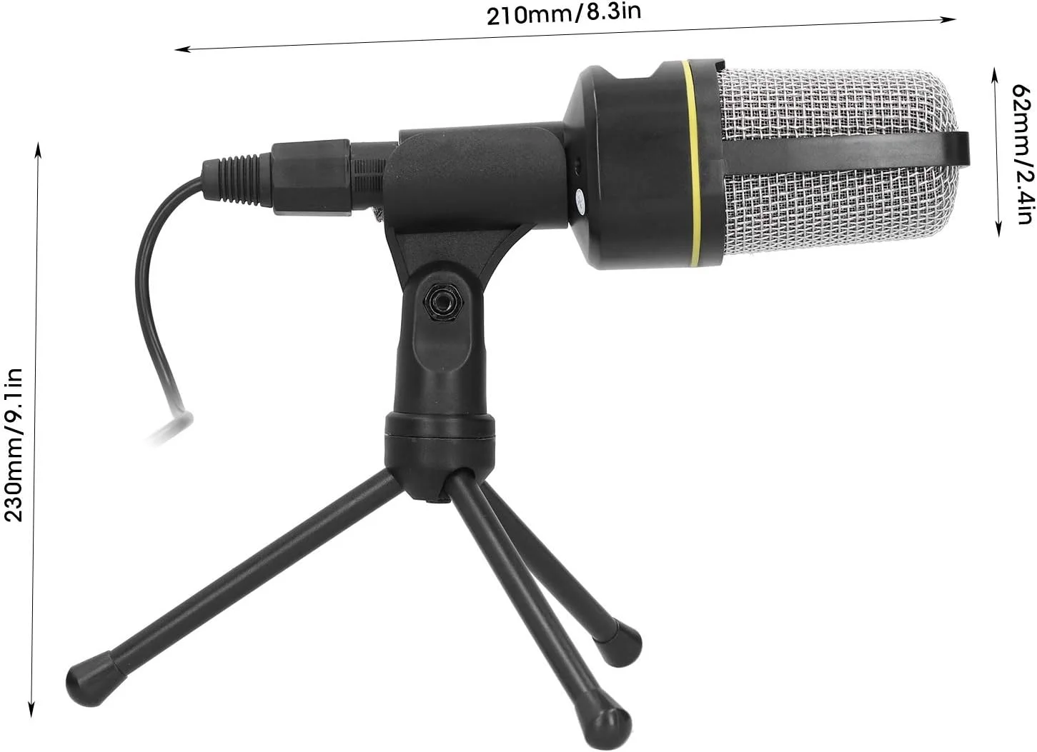 میکروفون کاندنسر استودیویی GOWENIC با پورت 3.5 میلیمتری، دکمه تنظیم صدا و سهپایه رومیزی برای ضبط سخنرانی و پخش زنده (مشکی) میکروفون کاندنسر استودیویی GOWENIC با پورت 3.5 میلیمتری، دکمه تنظیم صدا و سهپایه رومیزی برای ضبط سخنرانی و پخش زنده (مشکی)