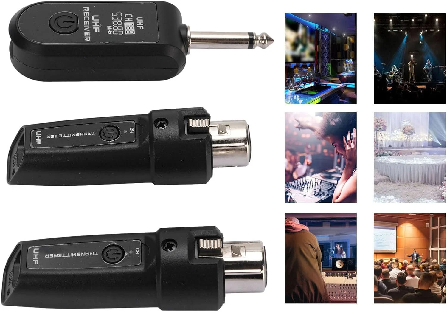میکروفون بی سیم UHF اشاتا با فرستنده و گیرنده XLR، سیستم آداپتور XLR میکروفون بی سیم UHF حرفه ای برای میکروفون دینامیک کندانسور، انتقال سیگنال فرکانس 48k میکروفون بی سیم UHF اشاتا با فرستنده و گیرنده XLR، سیستم آداپتور XLR میکروفون بی سیم UHF حرفه ای برای میکروفون دینامیک کندانسور، انتقال سیگنال فرکانس 48k
