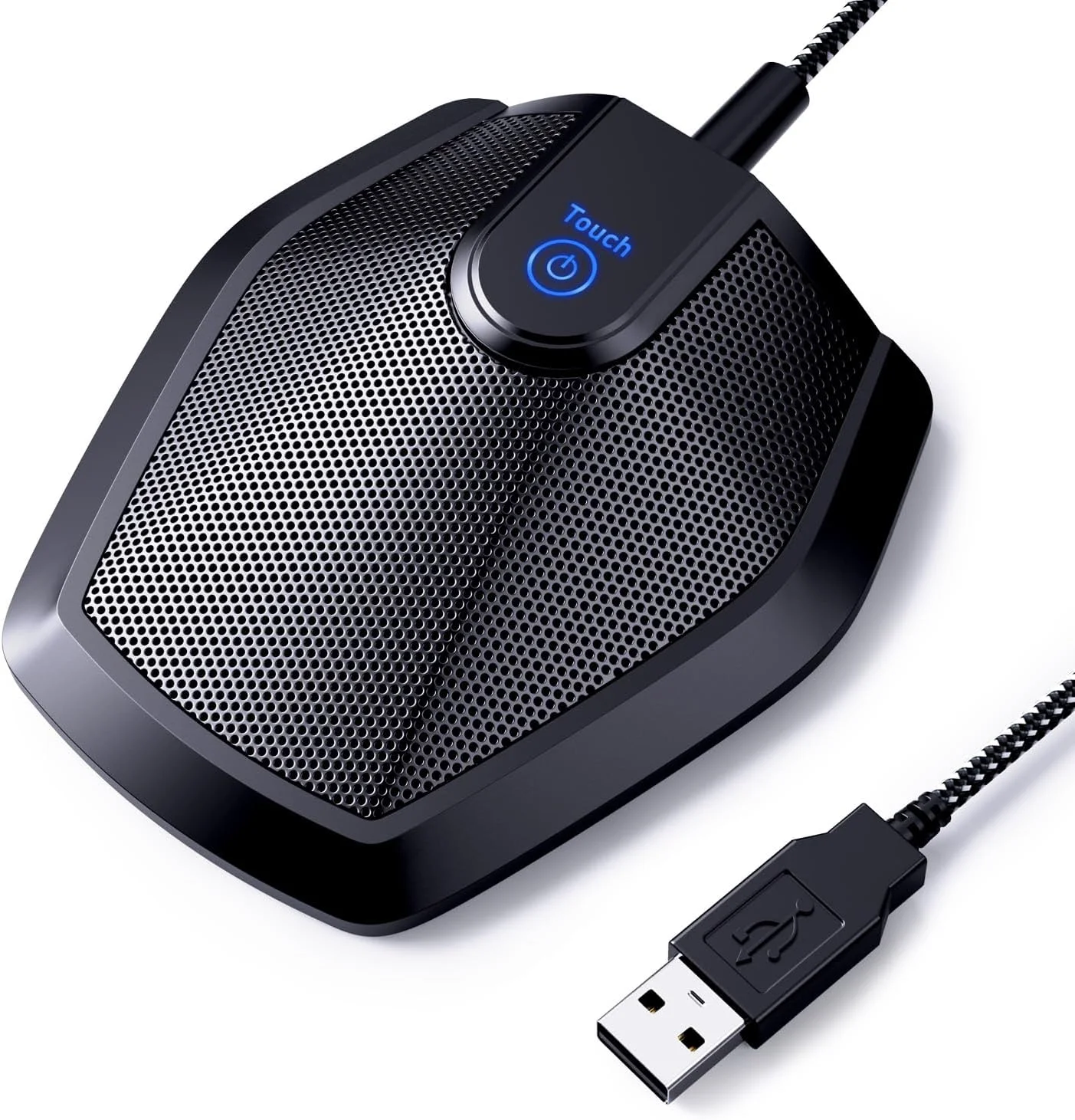 میکروفون USB کنفرانس TONOR، میکروفون کندانسور همه جهته کامپیوتر برای کنفرانس ویدئویی، ضبط صدا، اسکایپ، کلاس آنلاین، گزارشگر دادگاه، سازگار با Plug & Play با کامپیوترهای Mac OS X Windows