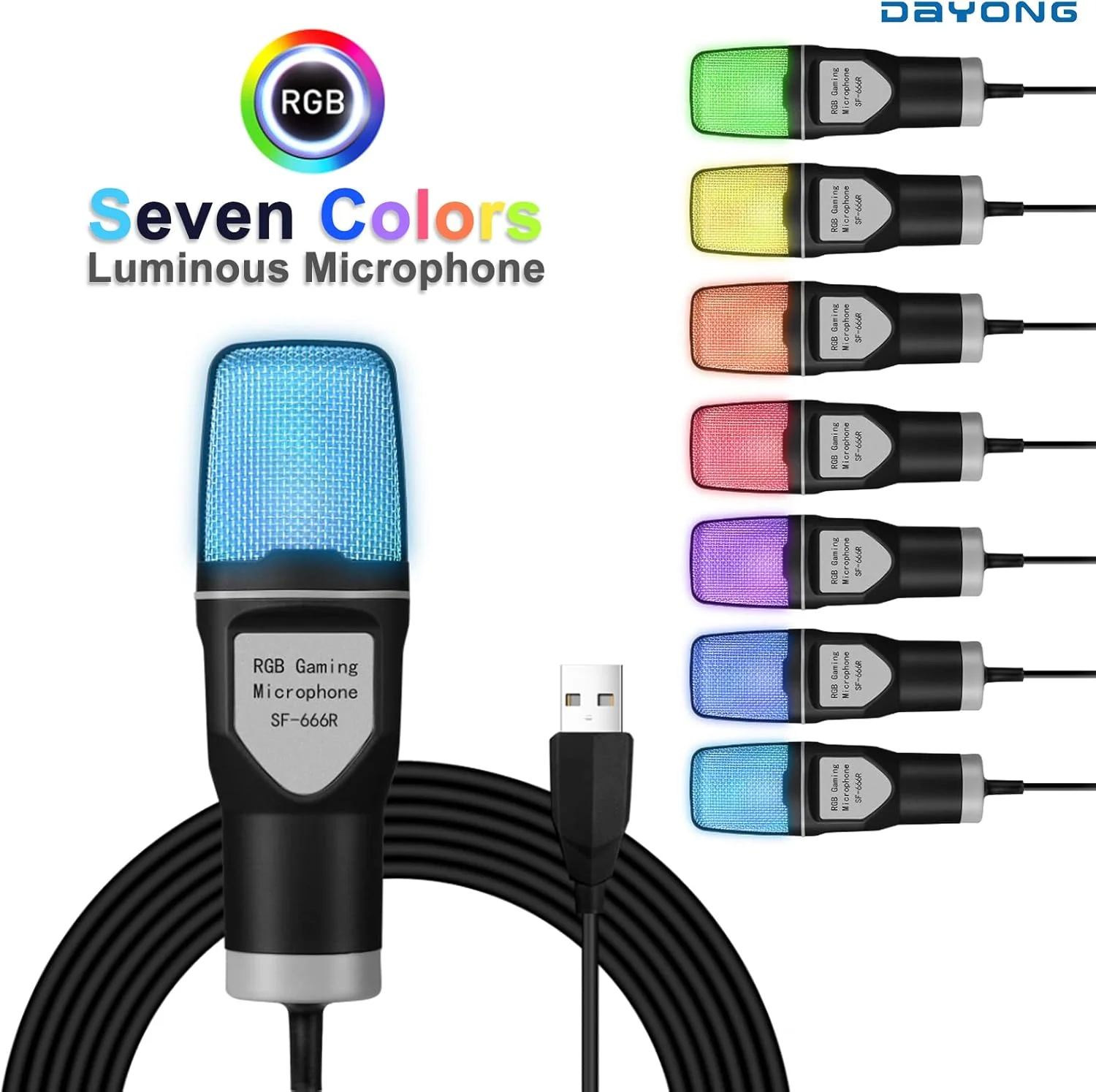 میکروفون USB DAYONG، میکروفون استودیویی RGB با پایه ضد لرزش، کیت میکروفون کندانسور با پایه سه پایه تاشو، مجموعه میکروفون پادکست با پاپ فیلتر برای ضبط، پادکست، استریمینگ (مشکی) میکروفون USB DAYONG، میکروفون استودیویی RGB با پایه ضد لرزش، کیت میکروفون کندانسور با پایه سه پایه تاشو، مجموعه میکروفون پادکست با پاپ فیلتر برای ضبط، پادکست، استریمینگ (مشکی)