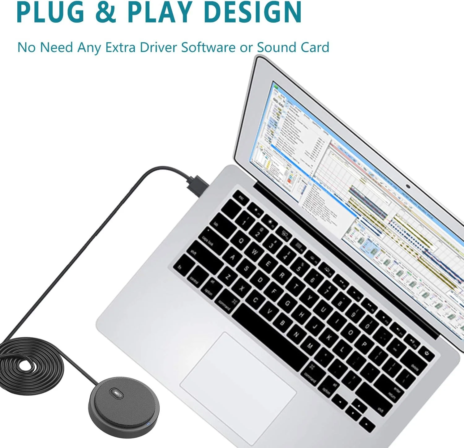 Bonke USB 360° Omnidirectional Condenser Mic with Mute Key Bonke USB 360° Omnidirectional Condenser Mic with Mute Key