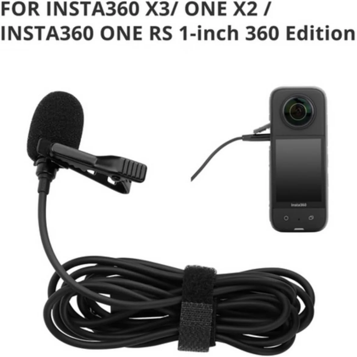 میکروفون یقهای SKEIDO مدل Type C، کندانسور چند جهته، میکروفون ضبط صدا با قابلیت ضد تداخل، میکروفون یقهای سازگار با Insta360 ONE X2 X3 میکروفون یقهای SKEIDO مدل Type C، کندانسور چند جهته، میکروفون ضبط صدا با قابلیت ضد تداخل، میکروفون یقهای سازگار با Insta360 ONE X2 X3