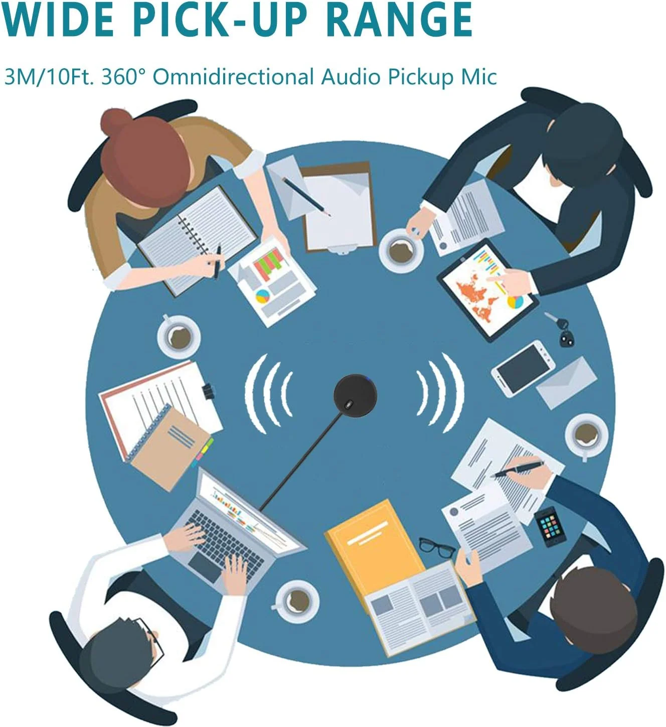 Bonke USB 360° Omnidirectional Condenser Mic with Mute Key Bonke USB 360° Omnidirectional Condenser Mic with Mute Key