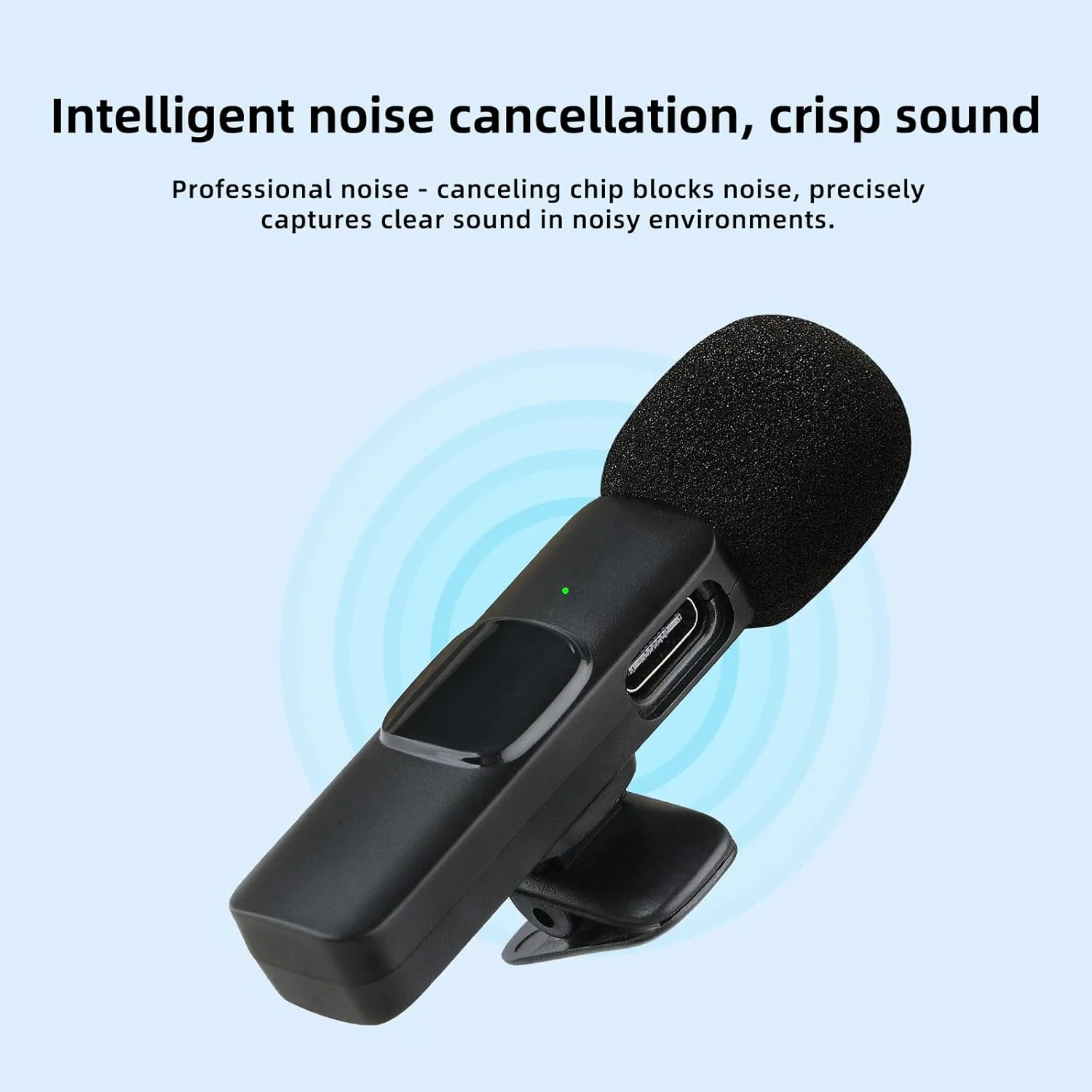 میکروفون یقه ای بی سیم برای دستگاه های Type-C و آیفون، میکروفون کندانسور همه جهته بی سیم برای مصاحبه، ضبط ویدئو، پادکست، ولاگ، یوتیوب، مشکی (لایتنینگ) میکروفون یقه ای بی سیم برای دستگاه های Type-C و آیفون، میکروفون کندانسور همه جهته بی سیم برای مصاحبه، ضبط ویدئو، پادکست، ولاگ، یوتیوب، مشکی (لایتنینگ)