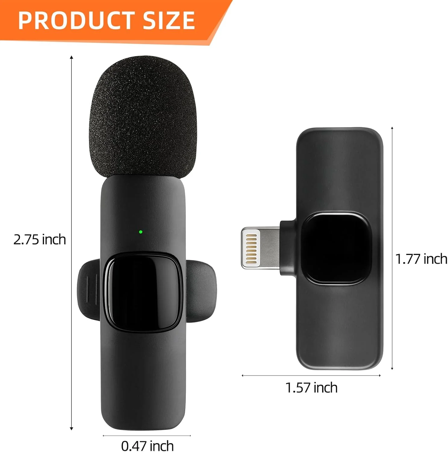 میکروفون یقه ای بی سیم برای دستگاه های Type-C و آیفون، میکروفون کندانسور همه جهته بی سیم برای مصاحبه، ضبط ویدئو، پادکست، ولاگ، یوتیوب، مشکی (لایتنینگ) میکروفون یقه ای بی سیم برای دستگاه های Type-C و آیفون، میکروفون کندانسور همه جهته بی سیم برای مصاحبه، ضبط ویدئو، پادکست، ولاگ، یوتیوب، مشکی (لایتنینگ)