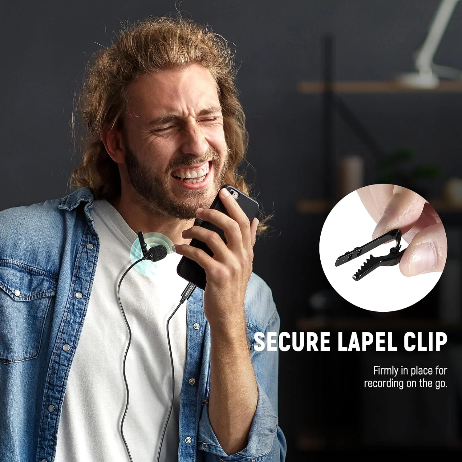 میکروفون یقه ای مینی USB C نیور، بسته 2 عددی، سازگار با آیفون 16 15 پرو مکس، گوشی اندروید، تبلت، کامپیوتر، میکروفون خازنی اومنی دایرکشنال گیره دار با کابل 2 متری میکروفون یقه ای مینی USB C نیور، بسته 2 عددی، سازگار با آیفون 16 15 پرو مکس، گوشی اندروید، تبلت، کامپیوتر، میکروفون خازنی اومنی دایرکشنال گیره دار با کابل 2 متری