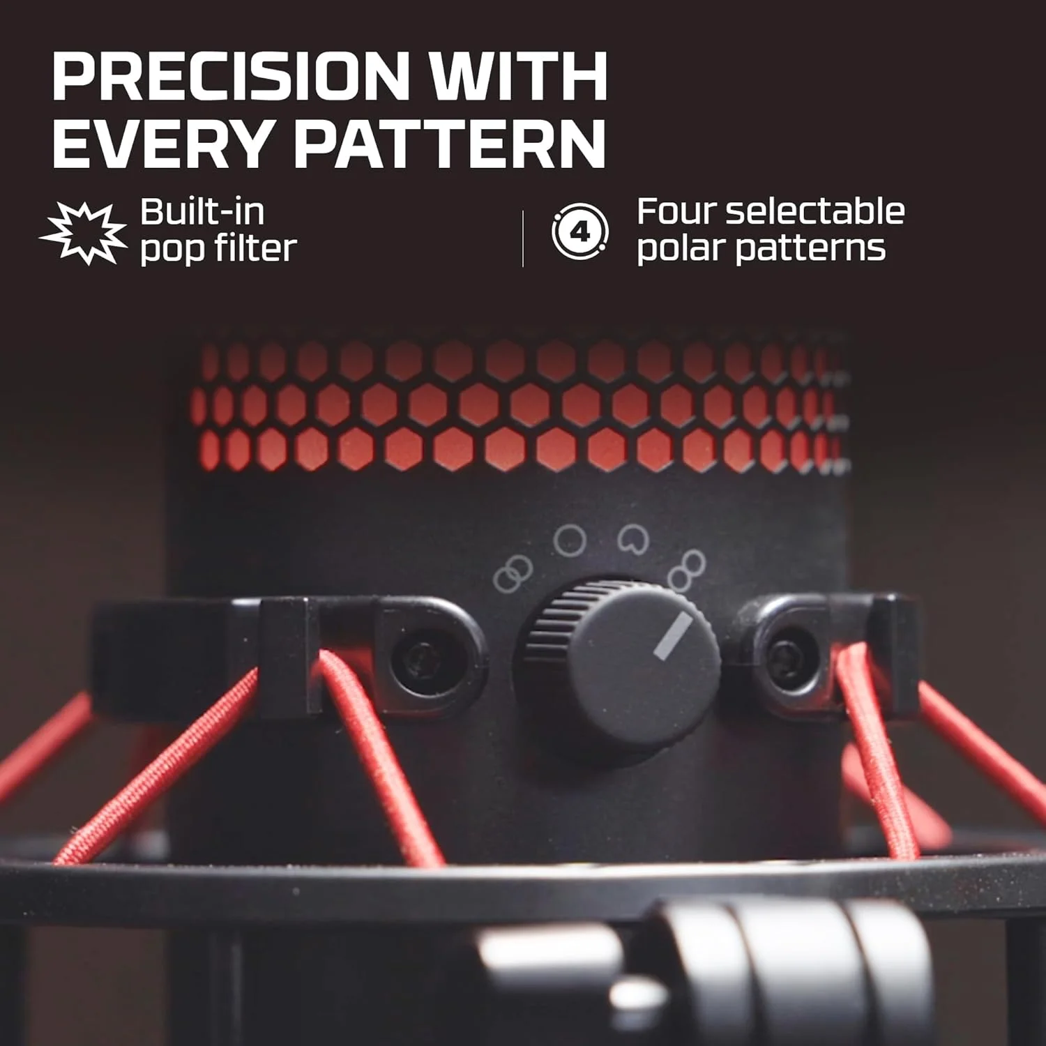 میکروفون گیمینگ USB کاندنسر هایپر ایکس Quadcast، مشکی میکروفون گیمینگ USB کاندنسر هایپر ایکس Quadcast، مشکی