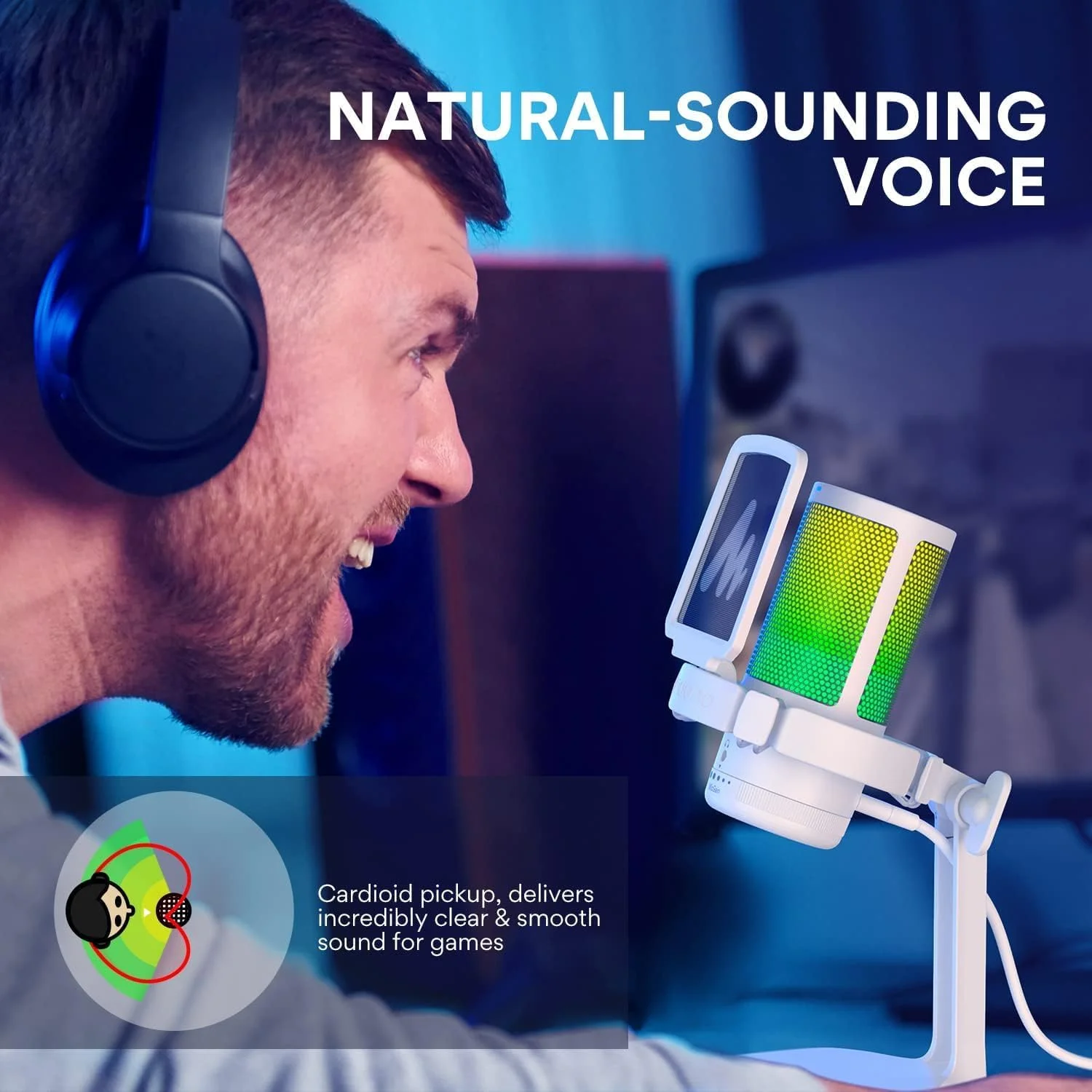 میکروفون گیمینگ USB کاندنسر RGB مدل MAONO DM20 GamerWave سفید میکروفون گیمینگ USB کاندنسر RGB مدل MAONO DM20 GamerWave سفید