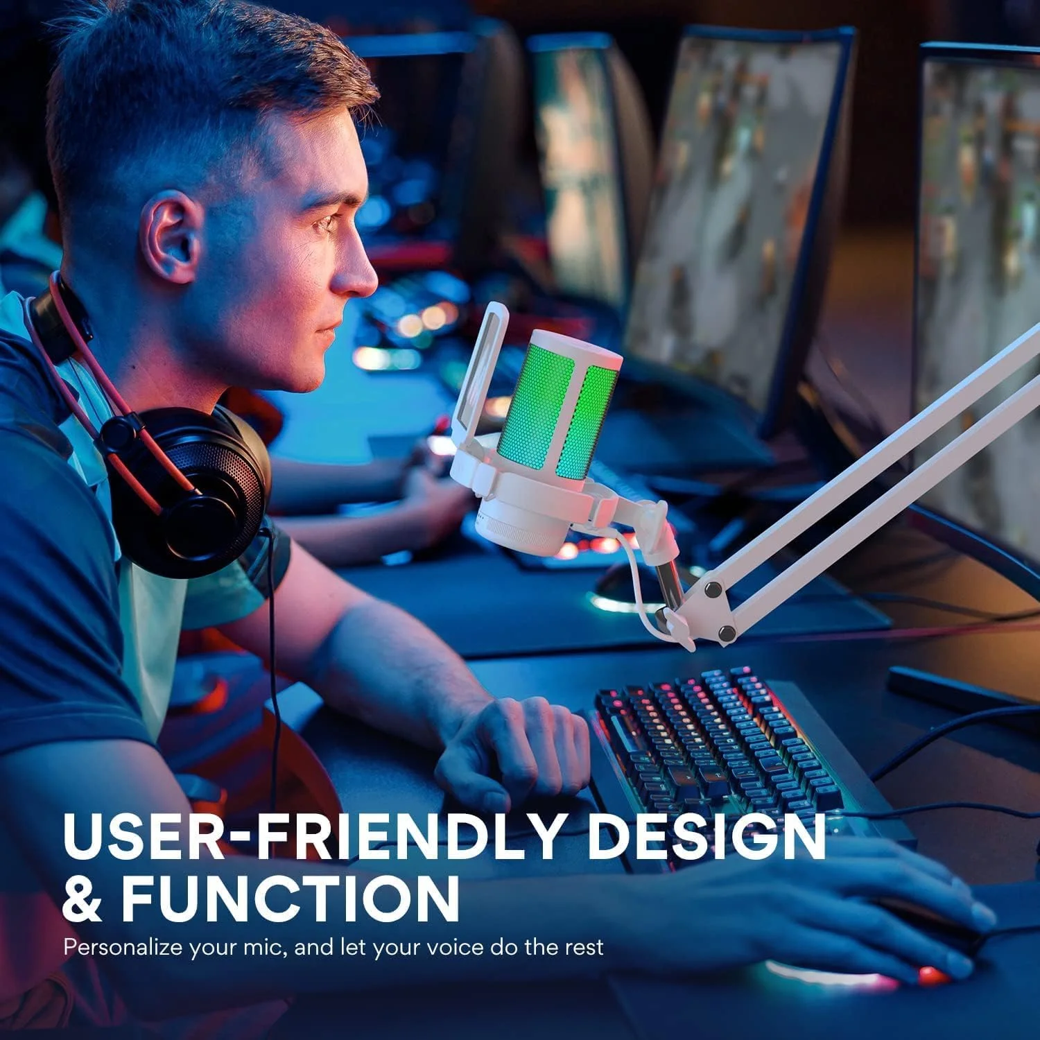 میکروفون گیمینگ USB کاندنسر RGB مدل MAONO DM20 GamerWave سفید میکروفون گیمینگ USB کاندنسر RGB مدل MAONO DM20 GamerWave سفید