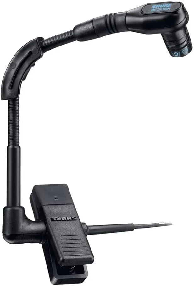 Shure BETA 98H/C Clip-On Cardioid Condenser Microphone for Sax/Brass with Integrated Shock Mount and Attached Preamplifier (XLR) Shure BETA 98H/C Clip-On Cardioid Condenser Microphone for Sax/Brass with Integrated Shock Mount and Attached Preamplifier (XLR)