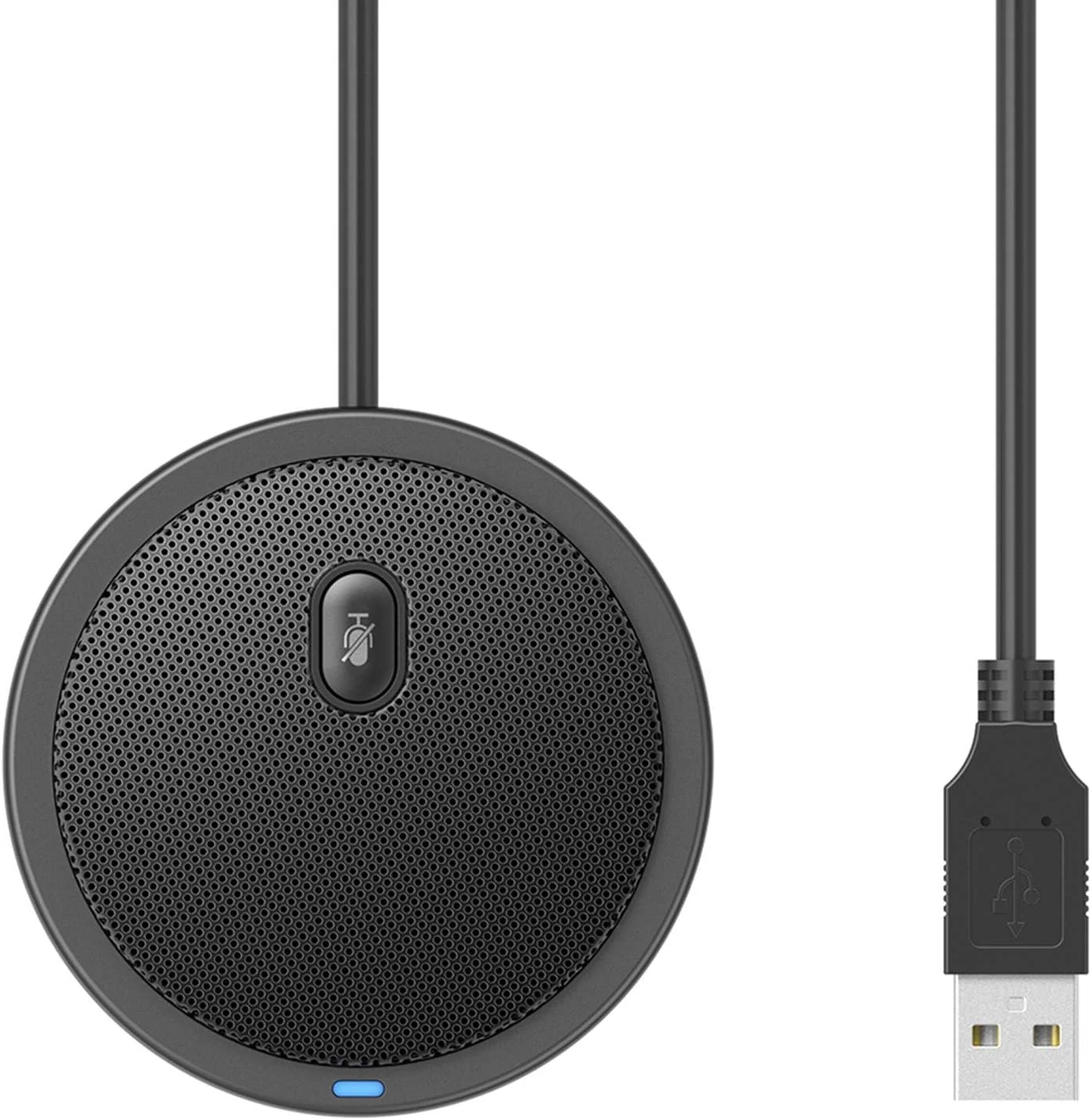 میکروفون کاندنسر Eacam مدل UM02، میکروفون USB امنی دایرکشنال برای جلسات، کنفرانس های تجاری، کامپیوتر، لپ تاپ، چت صوتی، بازی های ویدیویی، پخش زنده و ضبط صدا