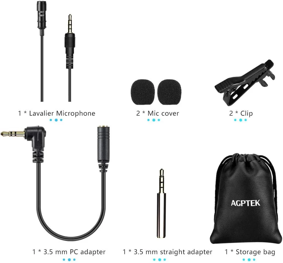میکروفون گیره ای AGPTEK، میکروفون کندانسور اومنی دایرکشنال یقه ای 3.5 میلی متری برای گوشی های هوشمند اندروید سامسونگ سونی هواوی شیائومی، دستگاه های موبایل، کامپیوتر، لپ تاپ میکروفون گیره ای AGPTEK، میکروفون کندانسور اومنی دایرکشنال یقه ای 3.5 میلی متری برای گوشی های هوشمند اندروید سامسونگ سونی هواوی شیائومی، دستگاه های موبایل، کامپیوتر، لپ تاپ