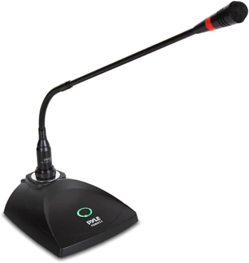 Desktop Gooseneck Wired Microphone System - Table Mounted Corded Voice Condenser Mic with Pop Filter - XLR to 1/4'' Sound Cord - for Karaoke, Conference, Studio Audio Recording - Pyle Pro PDMIKC5 Desktop Gooseneck Wired Microphone System - Table Mounted Corded Voice Condenser Mic with Pop Filter - XLR to 1/4'' Sound Cord - for Karaoke, Conference, Studio Audio Recording - Pyle Pro PDMIKC5