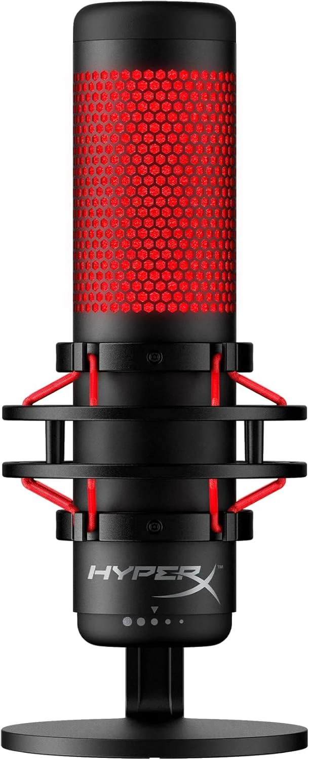 میکروفون گیمینگ USB کاندنسر Hyper X Quadcast، مشکی میکروفون گیمینگ USB کاندنسر Hyper X Quadcast، مشکی