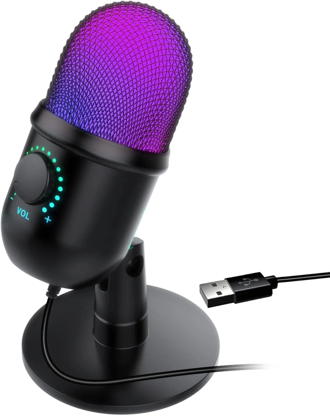 میکروفون کامپیوتر USB Masroo، میکروفون گیمینگ برای کامپیوتر، میکروفون پادکست کاندنسر برای استریمینگ، ضبط استودیویی، مانیتورینگ بیدرنگ، نورپردازی RGB، قطع صدا، کنترل گین، حذف نویز میکروفون کامپیوتر USB Masroo، میکروفون گیمینگ برای کامپیوتر، میکروفون پادکست کاندنسر برای استریمینگ، ضبط استودیویی، مانیتورینگ بیدرنگ، نورپردازی RGB، قطع صدا، کنترل گین، حذف نویز