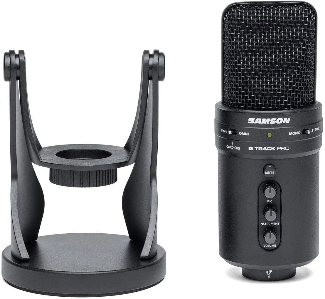 میکروفون USB کاندنسر حرفه ای Samson G-Track Pro با رابط صوتی میکروفون USB کاندنسر حرفه ای Samson G-Track Pro با رابط صوتی