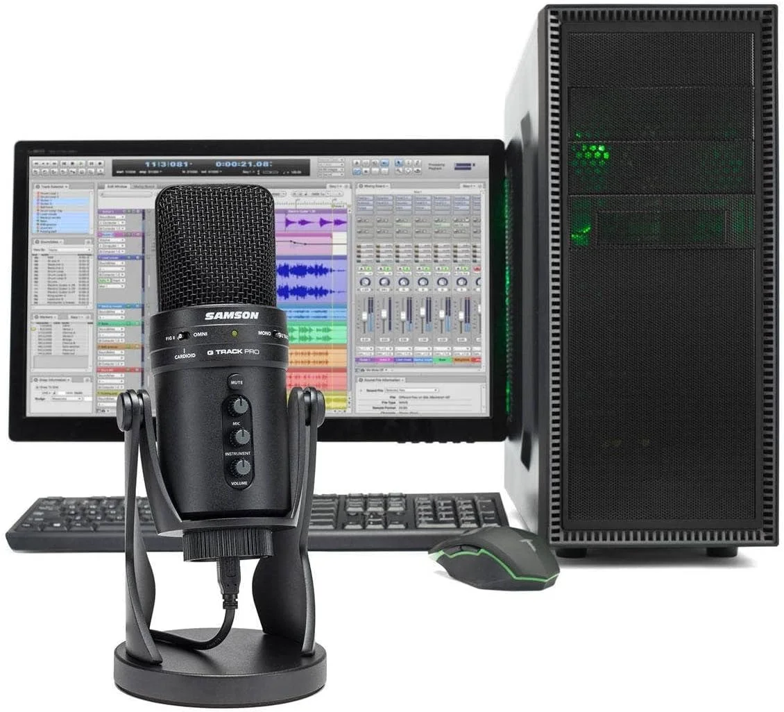 میکروفون USB کاندنسر حرفه ای Samson G-Track Pro با رابط صوتی میکروفون USB کاندنسر حرفه ای Samson G-Track Pro با رابط صوتی