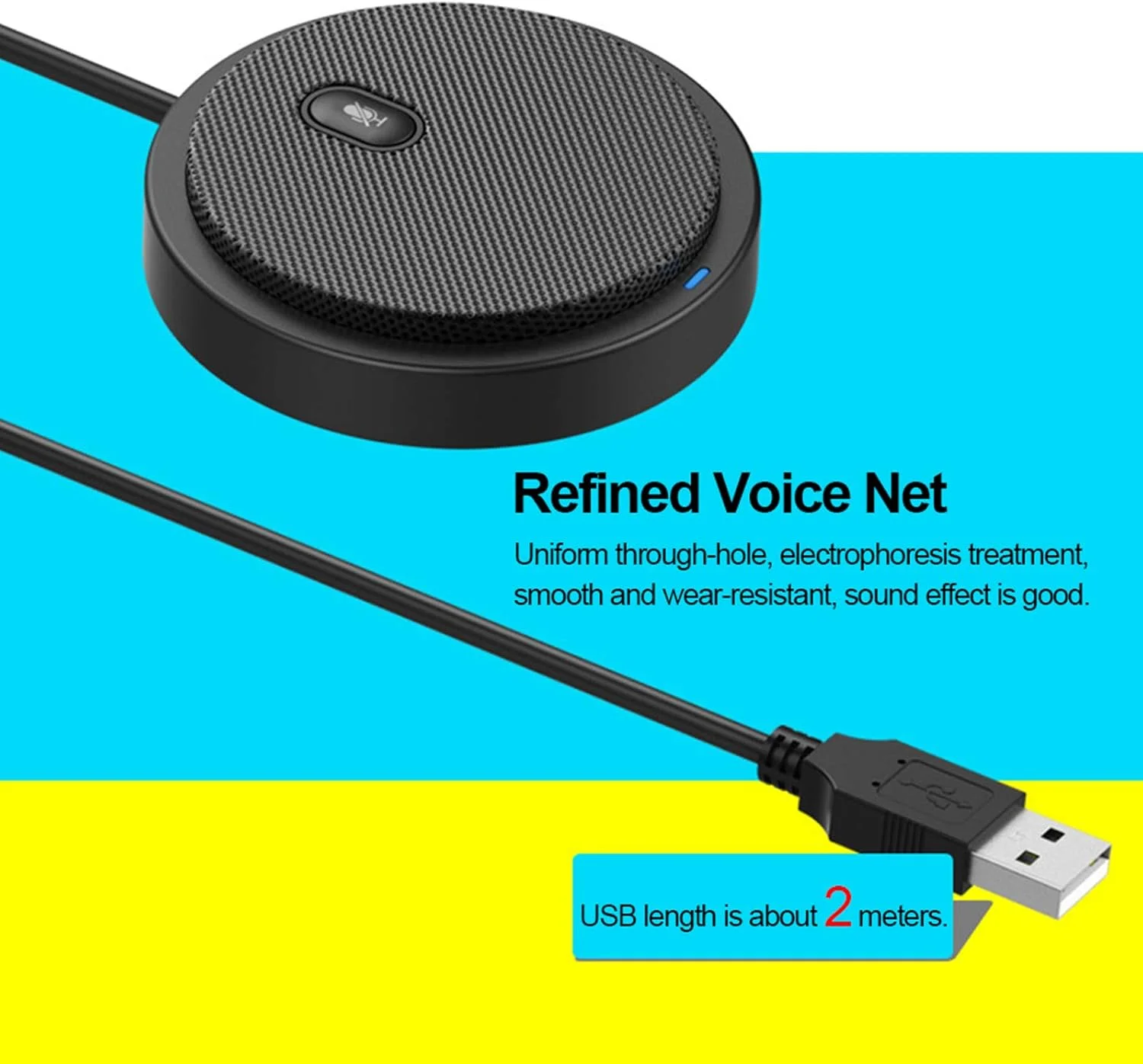 میکروفون کاندنسر USB همه جهته UM02 برای جلسات کاری، کنفرانس، کامپیوتر، لپ تاپ، چت صوتی، بازی های ویدیویی، پخش زنده، دریافت صدا میکروفون کاندنسر USB همه جهته UM02 برای جلسات کاری، کنفرانس، کامپیوتر، لپ تاپ، چت صوتی، بازی های ویدیویی، پخش زنده، دریافت صدا