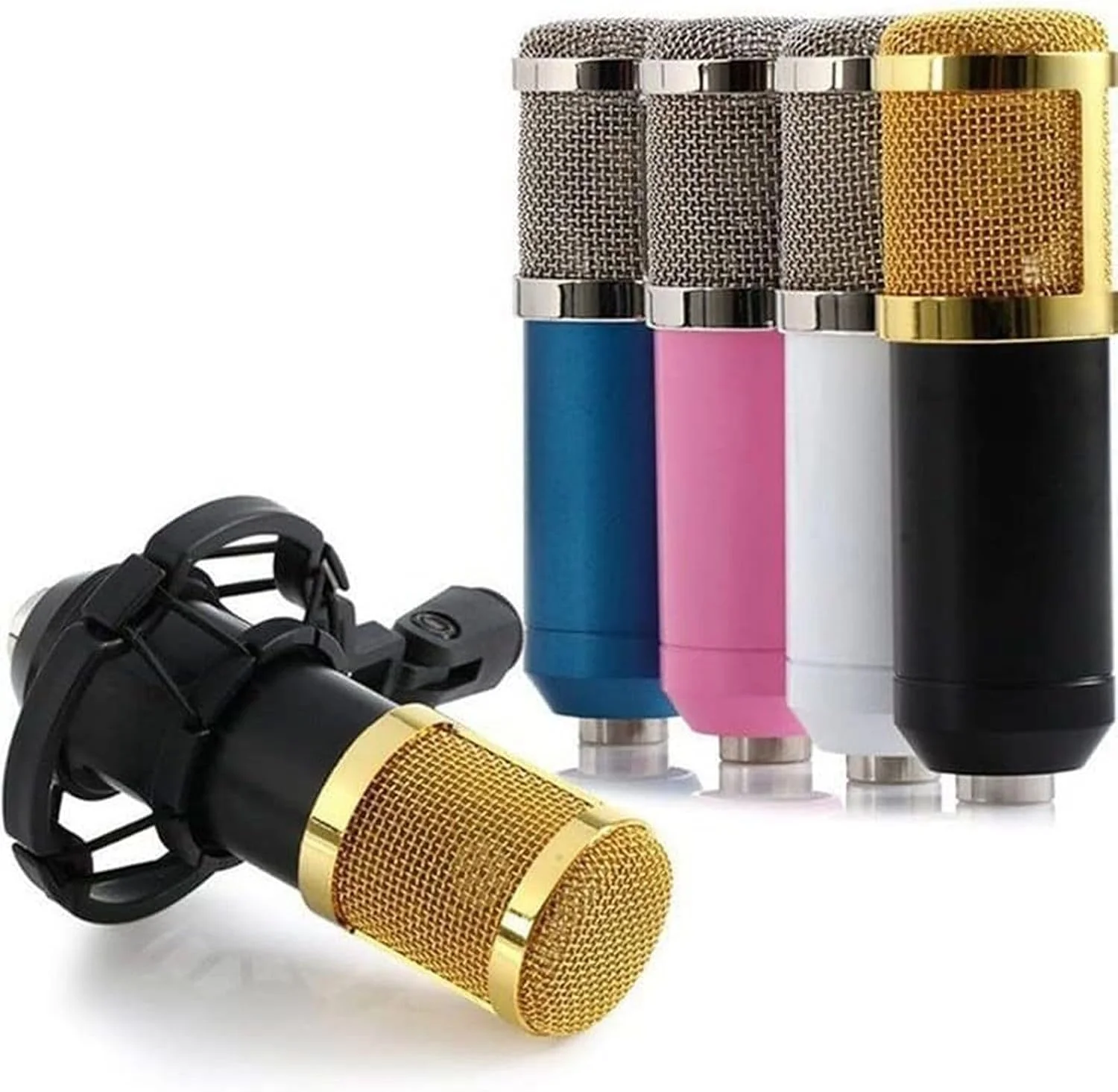 کیت میکروفون کاندنسر حرفه ای HALAMODO BM-800 - بسته کامل استودیوی ضبط صدا به همراه لرزه گیر، پاپ فیلتر و پایه قابل تنظیم، موجود در رنگ های مشکی/نقره ای/طلایی برای پادکست و استریم کیت میکروفون کاندنسر حرفه ای HALAMODO BM-800 - بسته کامل استودیوی ضبط صدا به همراه لرزه گیر، پاپ فیلتر و پایه قابل تنظیم، موجود در رنگ های مشکی/نقره ای/طلایی برای پادکست و استریم