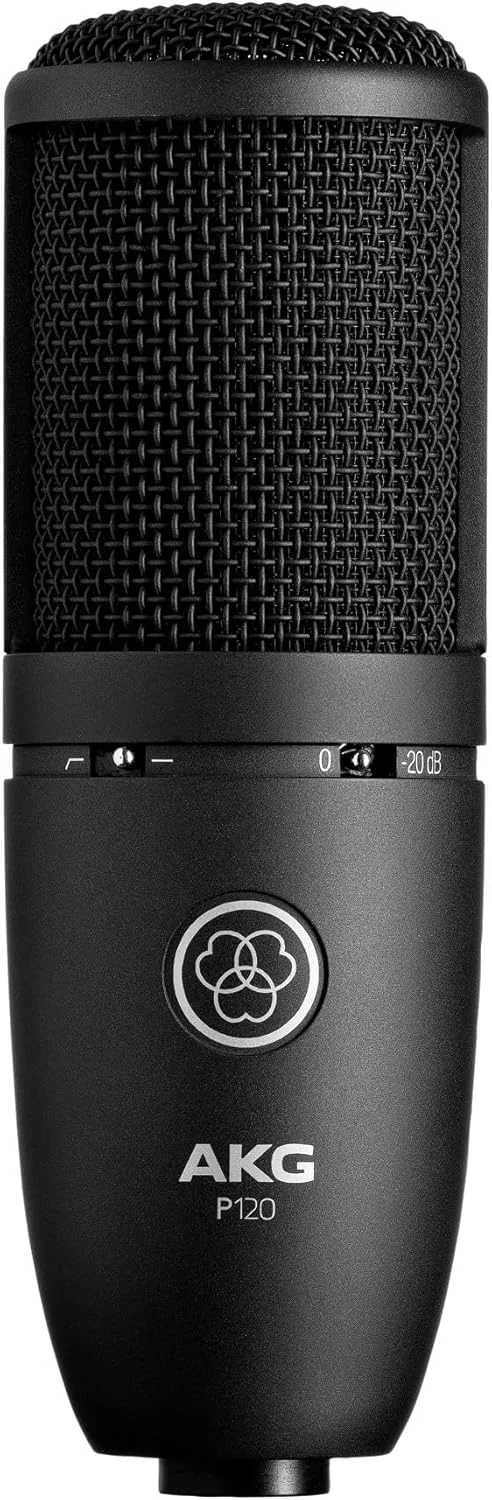 میکروفون ضبط چند منظوره با کارایی بالا AKG P120، کیفیت استودیویی، دیافراگم بزرگ، بسیار متنوع، طراحی مستحکم و قوی، مشکی