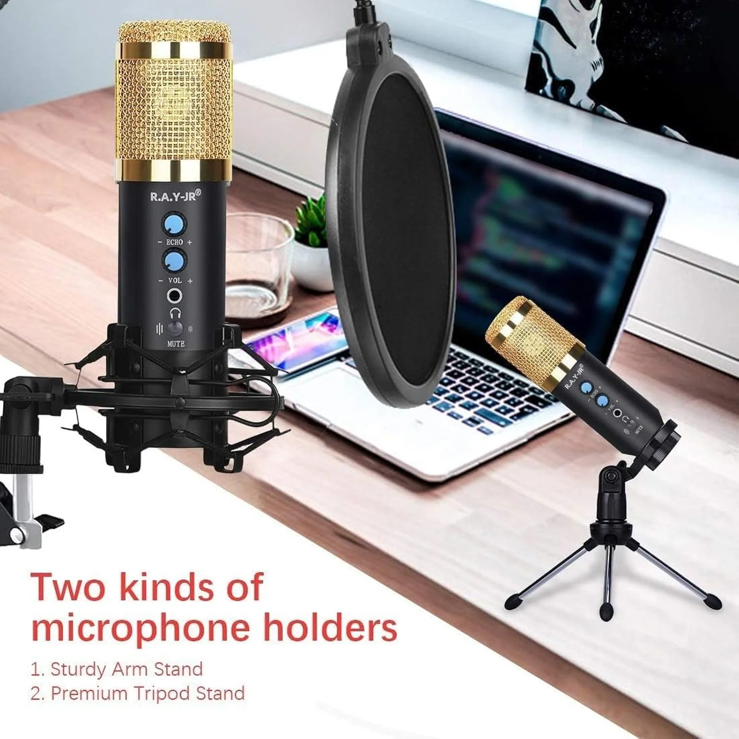 کیت میکروفون کاندنسر حرفه ای HALAMODO BM-800 - بسته کامل استودیوی ضبط صدا به همراه لرزه گیر، پاپ فیلتر و پایه قابل تنظیم، موجود در رنگ های مشکی/نقره ای/طلایی برای پادکست و استریم کیت میکروفون کاندنسر حرفه ای HALAMODO BM-800 - بسته کامل استودیوی ضبط صدا به همراه لرزه گیر، پاپ فیلتر و پایه قابل تنظیم، موجود در رنگ های مشکی/نقره ای/طلایی برای پادکست و استریم