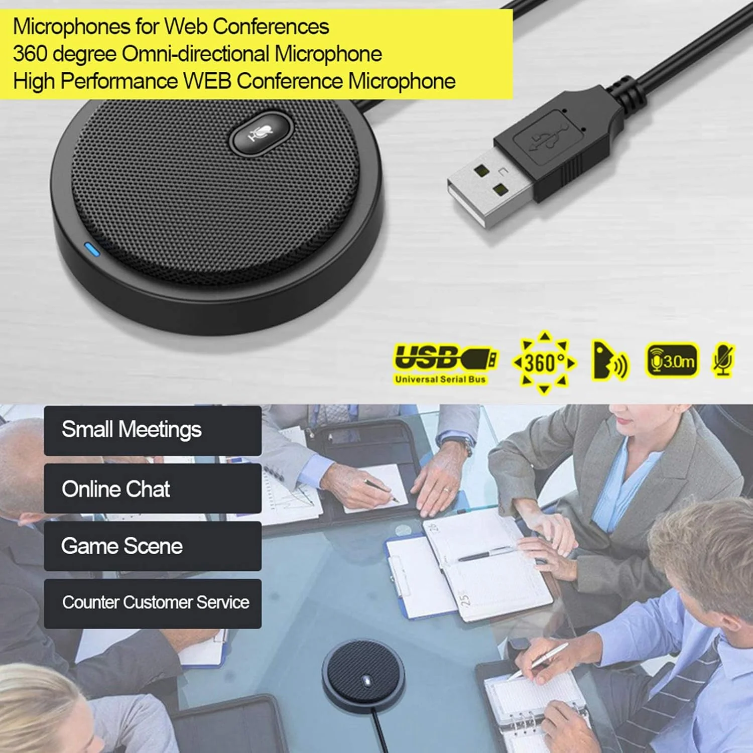 میکروفون کاندنسر USB همه جهته UM02 برای جلسات کاری، کنفرانس، کامپیوتر، لپ تاپ، چت صوتی، بازی های ویدیویی، پخش زنده، دریافت صدا میکروفون کاندنسر USB همه جهته UM02 برای جلسات کاری، کنفرانس، کامپیوتر، لپ تاپ، چت صوتی، بازی های ویدیویی، پخش زنده، دریافت صدا