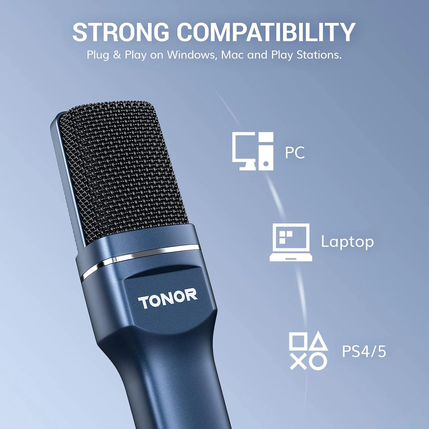 میکروفون کاندنسر کاردیوئید USB TONOR برای کامپیوتر، میکروفون با سه پایه و فیلتر ضد پاپ برای ضبط صدا و موسیقی، پادکست، استریمینگ، بازی برای لپ تاپ ویندوز میکروفون کاندنسر کاردیوئید USB TONOR برای کامپیوتر، میکروفون با سه پایه و فیلتر ضد پاپ برای ضبط صدا و موسیقی، پادکست، استریمینگ، بازی برای لپ تاپ ویندوز