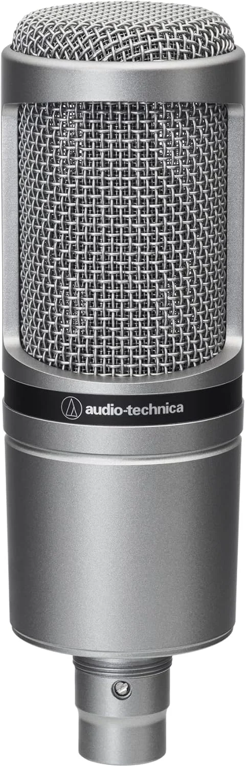 میکروفون کاندنسر کاردیوئید نقره ای Audio-Technica 2020GM