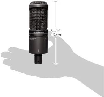 میکروفون USB کاندنسر کاردیوید Audio-Technica AT2020USB+، هدفون داخلی با خروجی بالا، کنترل میکس، مبدل A/D با 16 بیت، مشکی | AT2020USB+ میکروفون USB کاندنسر کاردیوید Audio-Technica AT2020USB+، هدفون داخلی با خروجی بالا، کنترل میکس، مبدل A/D با 16 بیت، مشکی | AT2020USB+