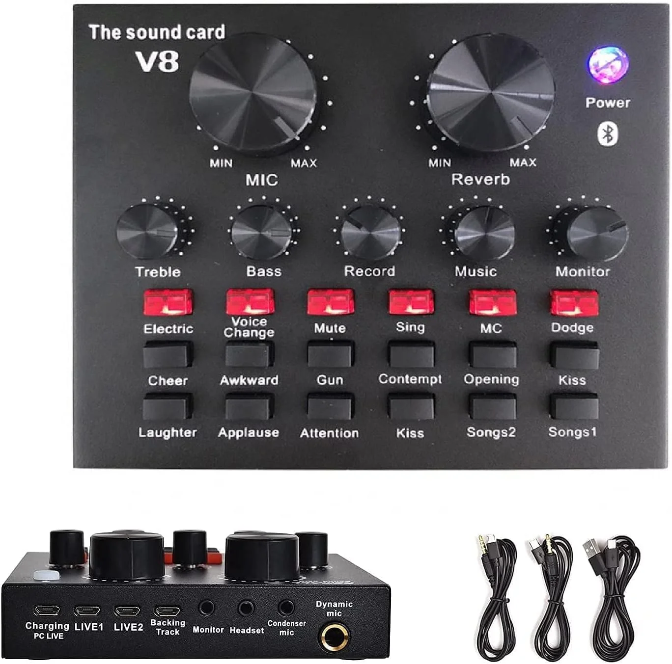 میکروفون کاندنسر DEVICE OF URBAN INFOTECH BM 800 به همراه کارت صدای V8، تجهیزات کامل استودیوی ضبط صدا، میکسر صوتی خارجی V8 به همراه میکروفون برای خوانندگی، پخش زنده و یوتیوبرها میکروفون کاندنسر DEVICE OF URBAN INFOTECH BM 800 به همراه کارت صدای V8، تجهیزات کامل استودیوی ضبط صدا، میکسر صوتی خارجی V8 به همراه میکروفون برای خوانندگی، پخش زنده و یوتیوبرها