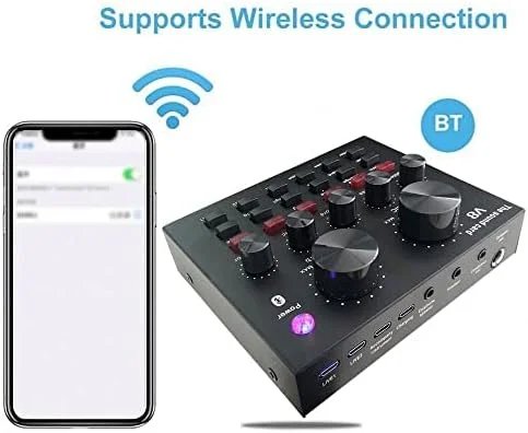 میکروفون کاندنسر DEVICE OF URBAN INFOTECH BM 800 به همراه کارت صدای V8، تجهیزات کامل استودیوی ضبط صدا، میکسر صوتی خارجی V8 به همراه میکروفون برای خوانندگی، پخش زنده و یوتیوبرها میکروفون کاندنسر DEVICE OF URBAN INFOTECH BM 800 به همراه کارت صدای V8، تجهیزات کامل استودیوی ضبط صدا، میکسر صوتی خارجی V8 به همراه میکروفون برای خوانندگی، پخش زنده و یوتیوبرها