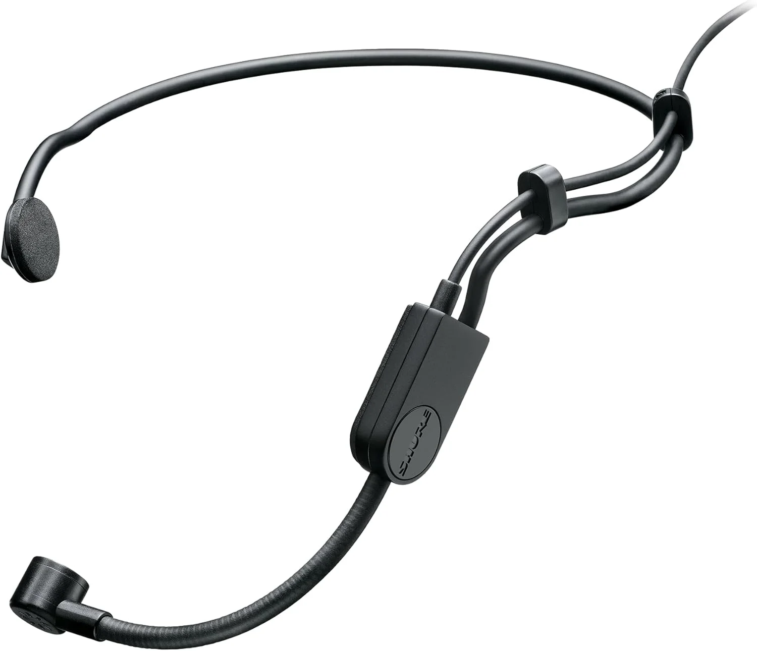 میکروفون کاندنسر هدست Shure PGA31، راحت و بدون نیاز به دست، بی سیم، همه کاره، برای سخنرانی عمومی، رویدادها و تناسب اندام، مشکی