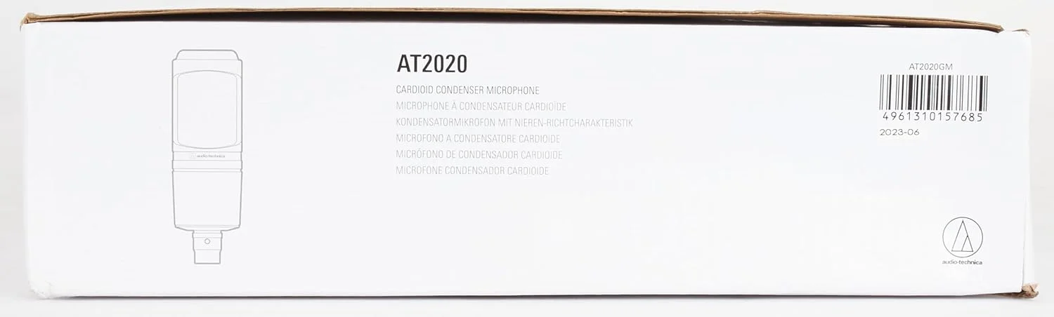 میکروفون کاندنسر کاردیوئید نقره ای Audio-Technica 2020GM