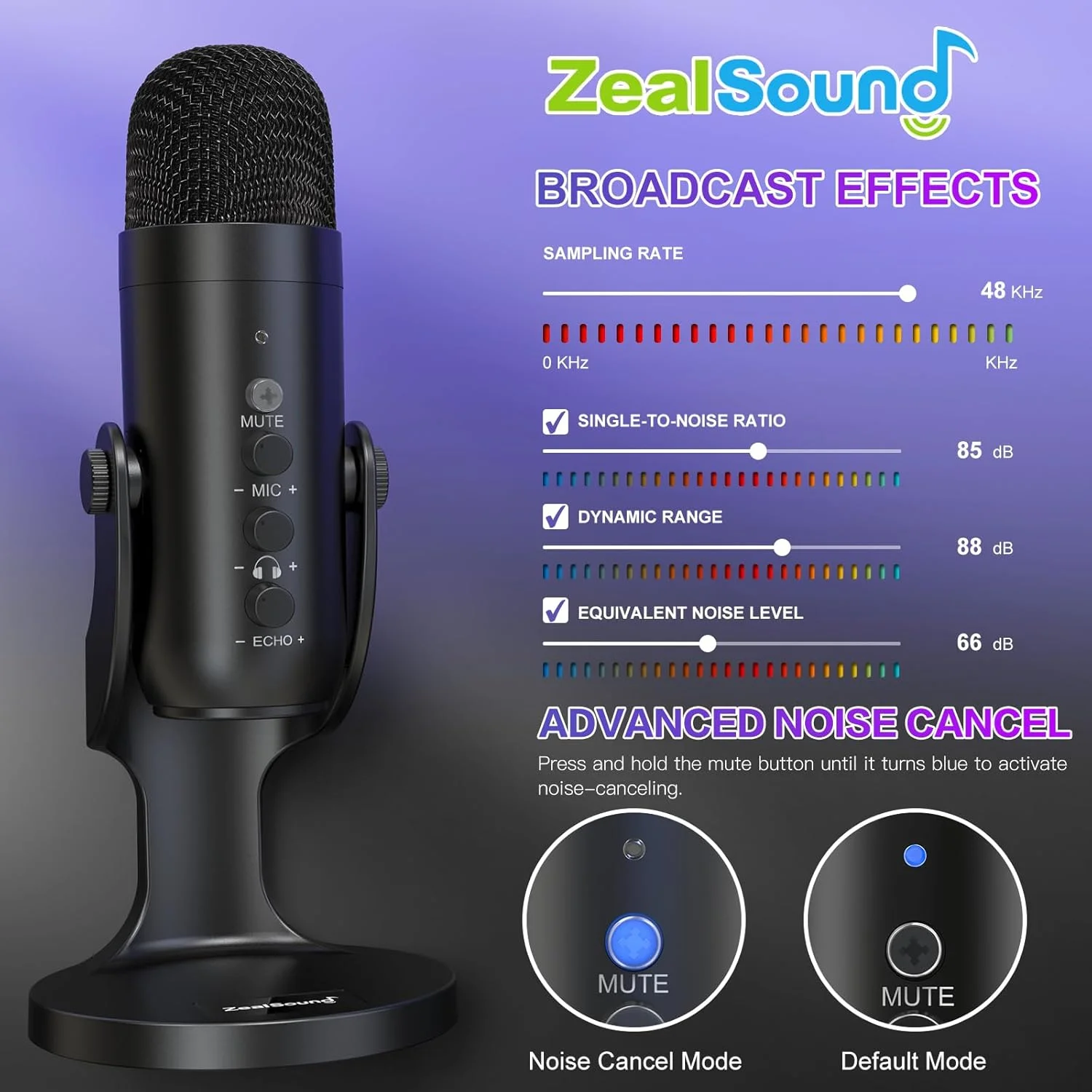 میکروفون گیمینگ USB ZealSound، میکروفون های کاندنسر کامپیوتر PC، میکروفون Plug&Play برای پادکست PS4/PS5 Vocal، یوتیوب در مک و ویندوز با کنترل افزایش میکروفون، قطع صدا، اکو، حذف نویز، جک هدفون، K66 مشکی میکروفون گیمینگ USB ZealSound، میکروفون های کاندنسر کامپیوتر PC، میکروفون Plug&Play برای پادکست PS4/PS5 Vocal، یوتیوب در مک و ویندوز با کنترل افزایش میکروفون، قطع صدا، اکو، حذف نویز، جک هدفون، K66 مشکی