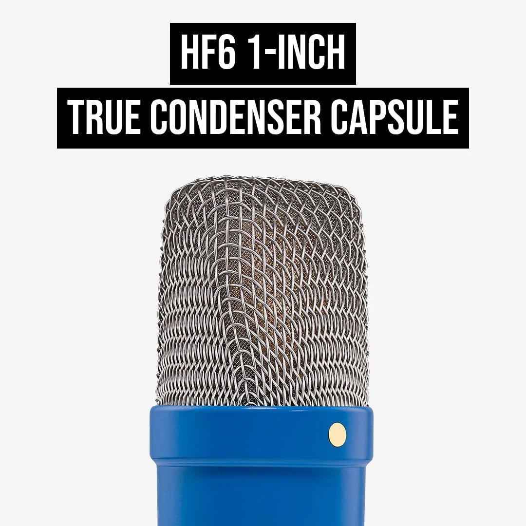میکروفون کاندنسر دیافراگم بزرگ RØDE NT1 Signature Series به همراه لرزهگیر، پاپ فیلتر و کابل XLR برای تولید موسیقی، ضبط وکال، استریم و پادکست (کبالت) میکروفون کاندنسر دیافراگم بزرگ RØDE NT1 Signature Series به همراه لرزهگیر، پاپ فیلتر و کابل XLR برای تولید موسیقی، ضبط وکال، استریم و پادکست (کبالت)