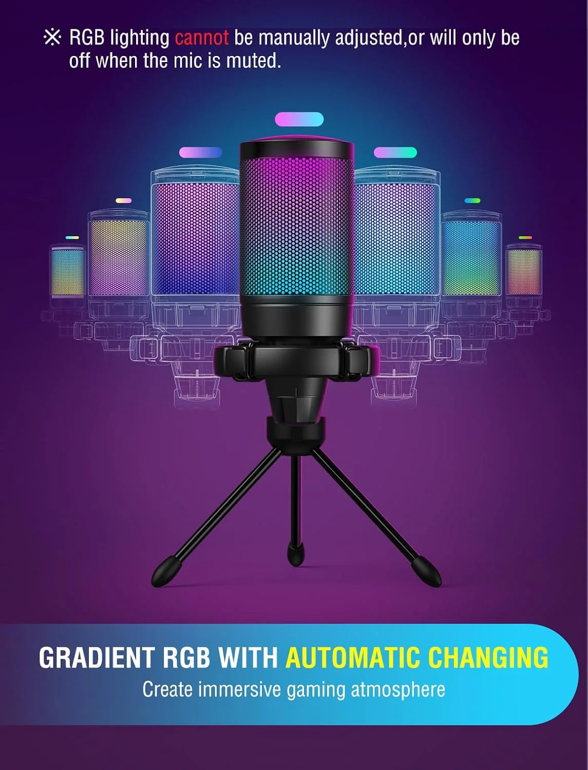 میکروفون گیمینگ USB FIFINE برای PC PS5، میکروفون کندانسور با قطع صدای سریع، نشانگر RGB، پایه سه پایه، پاپ فیلتر، شاک مونت، کنترل گین برای استریمینگ دیسکورد توییچ پادکست ویدیوها - AmpliGame میکروفون گیمینگ USB FIFINE برای PC PS5، میکروفون کندانسور با قطع صدای سریع، نشانگر RGB، پایه سه پایه، پاپ فیلتر، شاک مونت، کنترل گین برای استریمینگ دیسکورد توییچ پادکست ویدیوها - AmpliGame