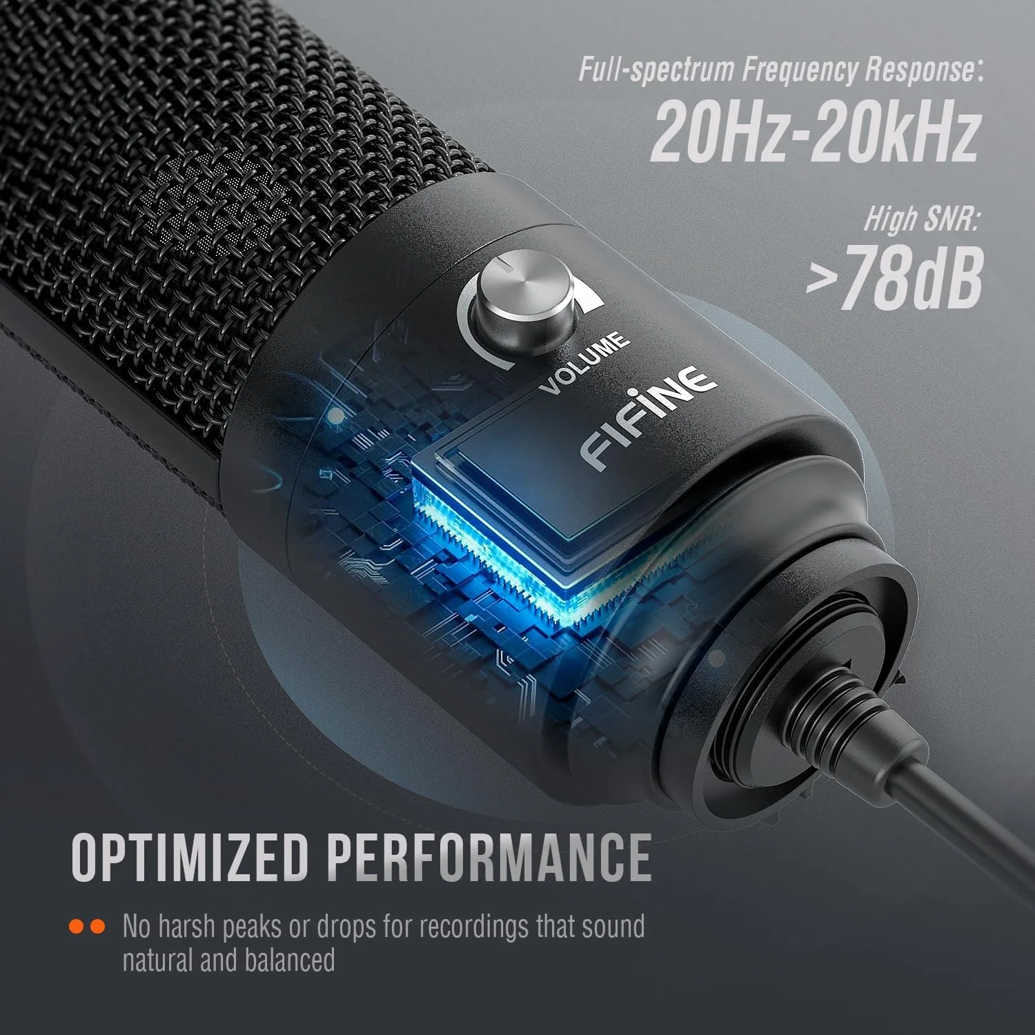 میکروفون USB کامپیوتر FIFINE، میکروفون کاندنسر ضبط صدا برای پادکست، میکروفون فلزی رومیزی استودیویی با دکمه تنظیم گین، سازگار با مک و ویندوز، مشکی مدل Studio Mic-K669B میکروفون USB کامپیوتر FIFINE، میکروفون کاندنسر ضبط صدا برای پادکست، میکروفون فلزی رومیزی استودیویی با دکمه تنظیم گین، سازگار با مک و ویندوز، مشکی مدل Studio Mic-K669B