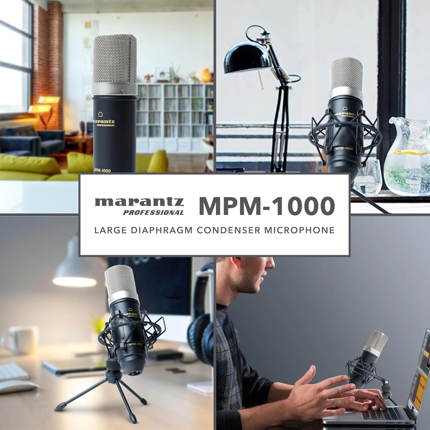 میکروفون کاندنسر XLR استودیویی Marantz Professional MPM-1000 به همراه پایه رومیزی و کابل - مناسب برای پروژه های پادکست و استریم، مشکی میکروفون کاندنسر XLR استودیویی Marantz Professional MPM-1000 به همراه پایه رومیزی و کابل - مناسب برای پروژه های پادکست و استریم، مشکی