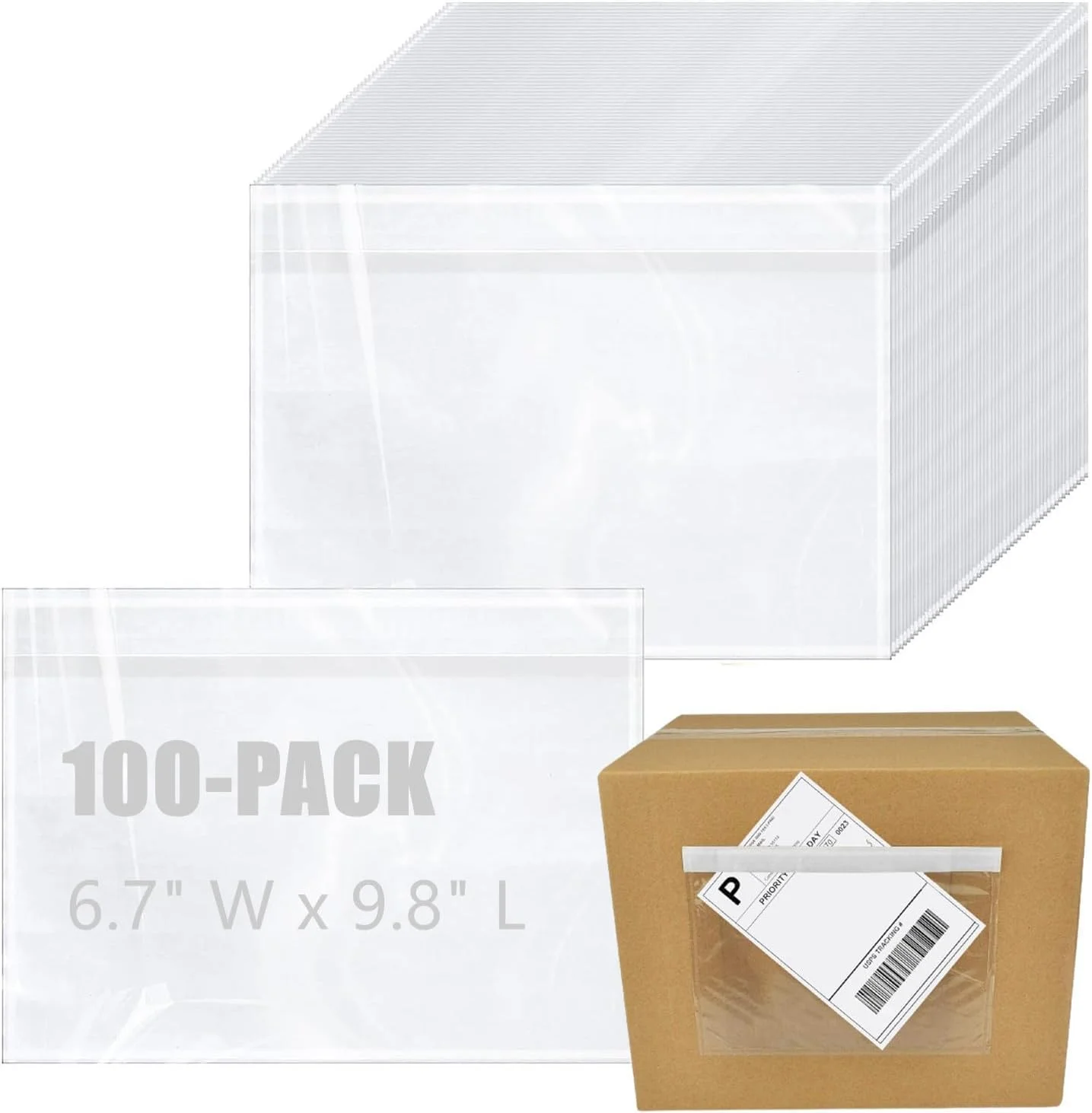 پاکت های برچسب حمل و نقل 100 عددی، 18x25 سانتی متر - پاکت های رسید بسته بندی با چسب خودکار، پاکت های لیست بسته بندی شفاف، نگهدارنده لیست پستی ضد آب برای اسناد فاکتور پاکت های برچسب حمل و نقل 100 عددی، 18x25 سانتی متر - پاکت های رسید بسته بندی با چسب خودکار، پاکت های لیست بسته بندی شفاف، نگهدارنده لیست پستی ضد آب برای اسناد فاکتور