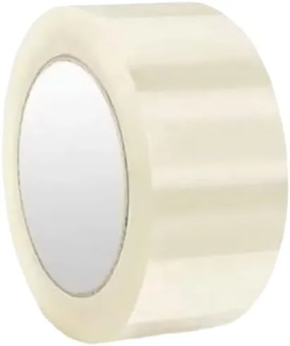 نوار چسب بسته بندی ECVV®، 1 رول، 5 سانتی متر x 45 متر، نوار بسته بندی قوی و سنگین برای بستن جعبه های پستی، جعبه های اسباب کشی، کیسه های پستی بزرگ، لوازم اداری، زرد