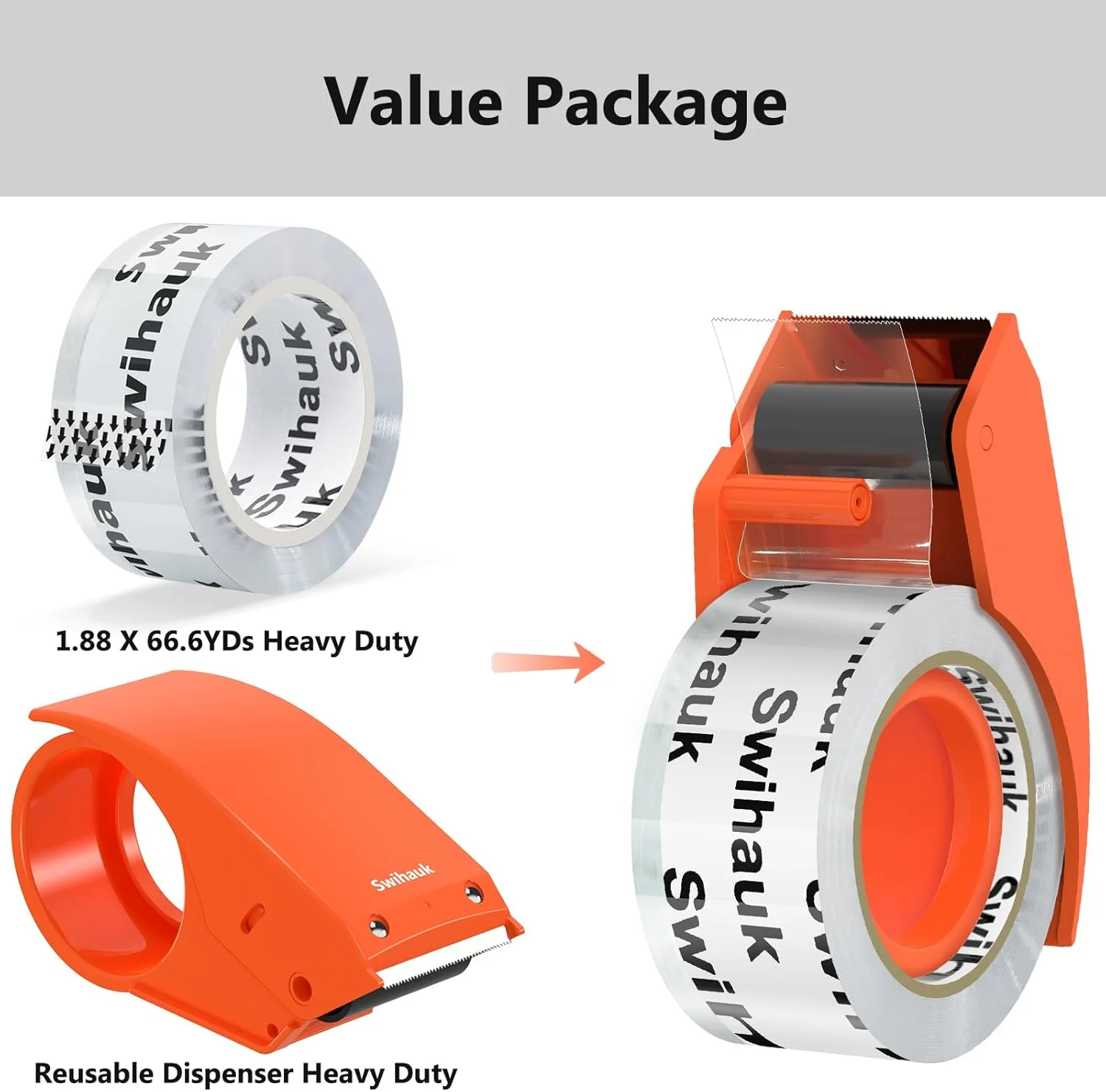 نوار چسب بسته بندی شفاف و ضخیم 48 میلی متری در 60 متری با دستگاه پخش کننده، نوار چسب حمل و نقل قوی و بادوام، نوار بسته بندی، دستگاه نوار چسب بسته بندی برای بسته بندی جعبه ها، لوازم اسباب کشی، حمل و نقل و پست نوار چسب بسته بندی شفاف و ضخیم 48 میلی متری در 60 متری با دستگاه پخش کننده، نوار چسب حمل و نقل قوی و بادوام، نوار بسته بندی، دستگاه نوار چسب بسته بندی برای بسته بندی جعبه ها، لوازم اسباب کشی، حمل و نقل و پست