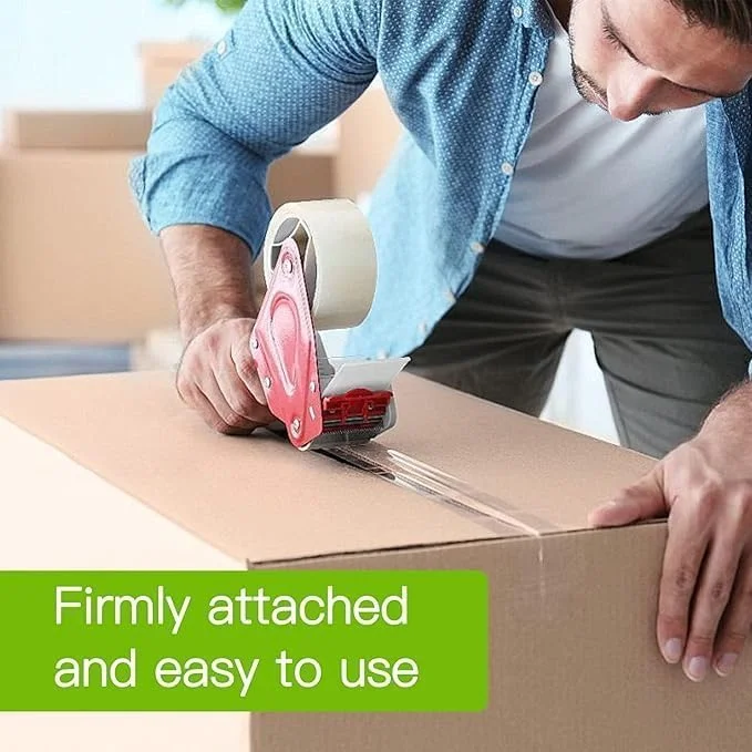 نوار بسته بندی شفاف و محکم ECVV، 100 متری، مناسب برای بسته بندی کارتن، اسباب کشی، ارسال، استفاده در اداره، انبار و مصارف تجاری