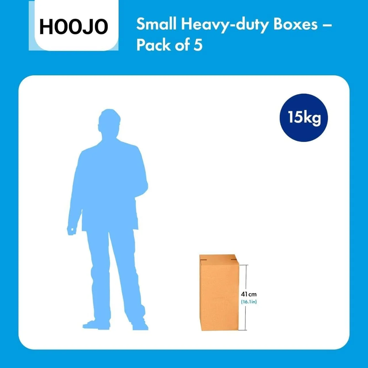 جعبه های مقوایی 5 لایه HOOJO® - بسته 5 عددی - 41 x 33 x 33 سانتی متر - کارتن های مقوایی دو جداره - جعبه های بسته بندی سنگین برای اسباب کشی، انبار و حمل و نقل - تحمل وزن تا 15 کیلوگرم (کوچک) جعبه های مقوایی 5 لایه HOOJO® - بسته 5 عددی - 41 x 33 x 33 سانتی متر - کارتن های مقوایی دو جداره - جعبه های بسته بندی سنگین برای اسباب کشی، انبار و حمل و نقل - تحمل وزن تا 15 کیلوگرم (کوچک)