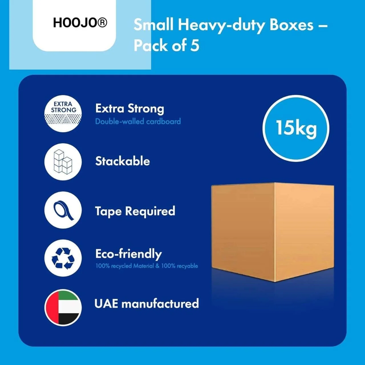 جعبه های مقوایی 5 لایه HOOJO® - بسته 5 عددی - 41 x 33 x 33 سانتی متر - کارتن های مقوایی دو جداره - جعبه های بسته بندی سنگین برای اسباب کشی، انبار و حمل و نقل - تحمل وزن تا 15 کیلوگرم (کوچک) جعبه های مقوایی 5 لایه HOOJO® - بسته 5 عددی - 41 x 33 x 33 سانتی متر - کارتن های مقوایی دو جداره - جعبه های بسته بندی سنگین برای اسباب کشی، انبار و حمل و نقل - تحمل وزن تا 15 کیلوگرم (کوچک)