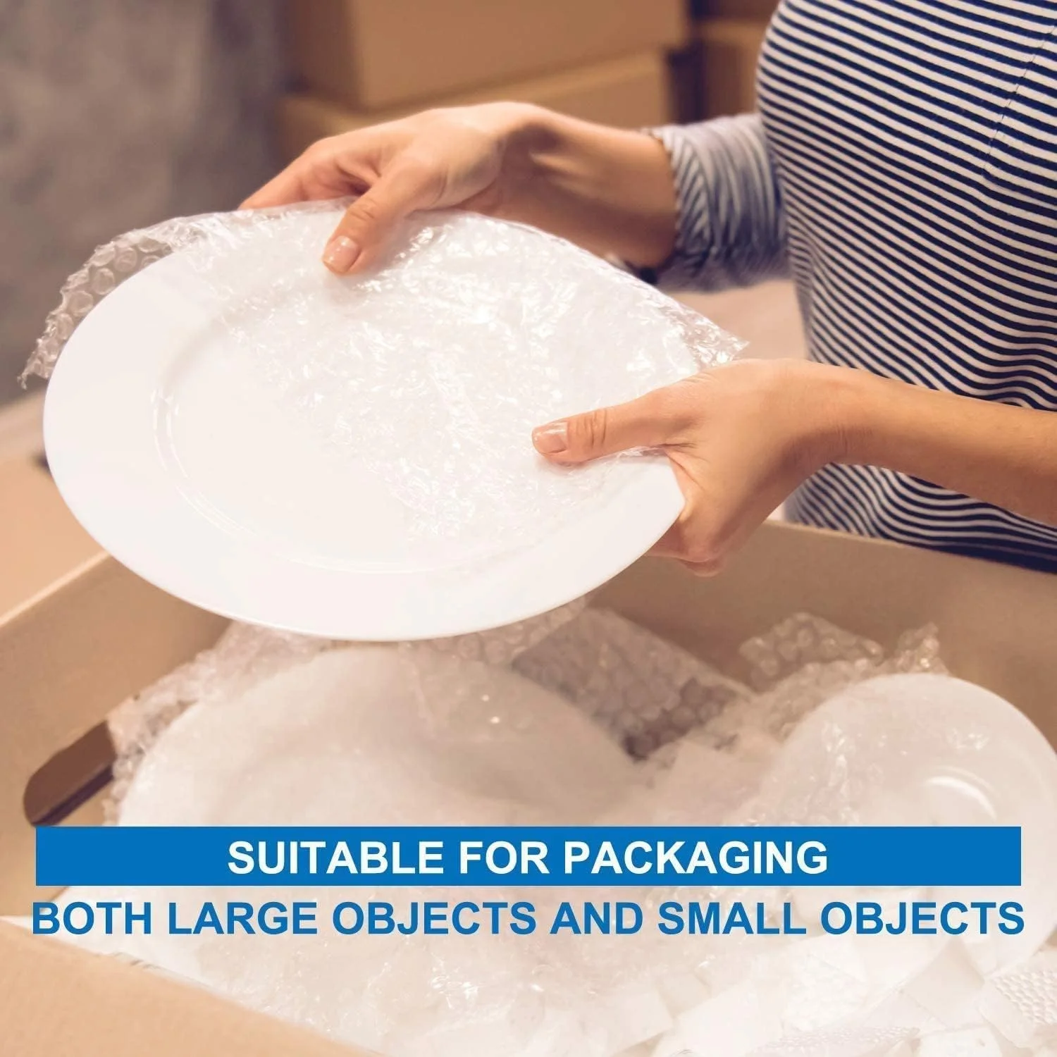 رول پلاستیک حبابدار MARKQ، 75 سانتی متر × 10 متر، پد محافظ حباب هوا برای بسته بندی، حمل و نقل، ارسال پستی، بسته بندی و لوازم اسباب کشی رول پلاستیک حبابدار MARKQ، 75 سانتی متر × 10 متر، پد محافظ حباب هوا برای بسته بندی، حمل و نقل، ارسال پستی، بسته بندی و لوازم اسباب کشی