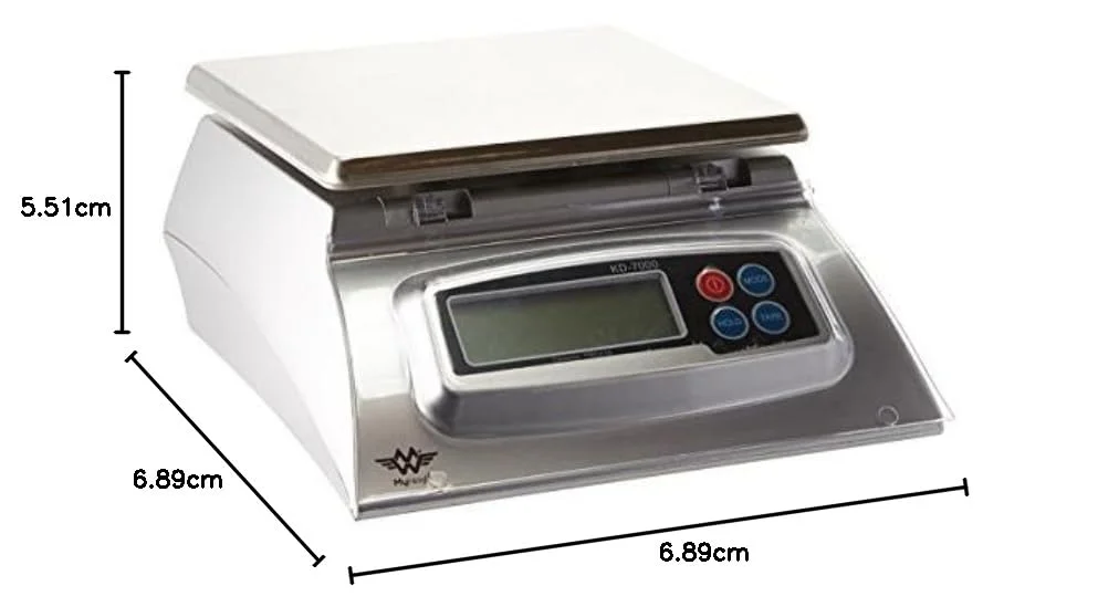 My Weigh 7000-Gram Kitchen Food Scale,Silver