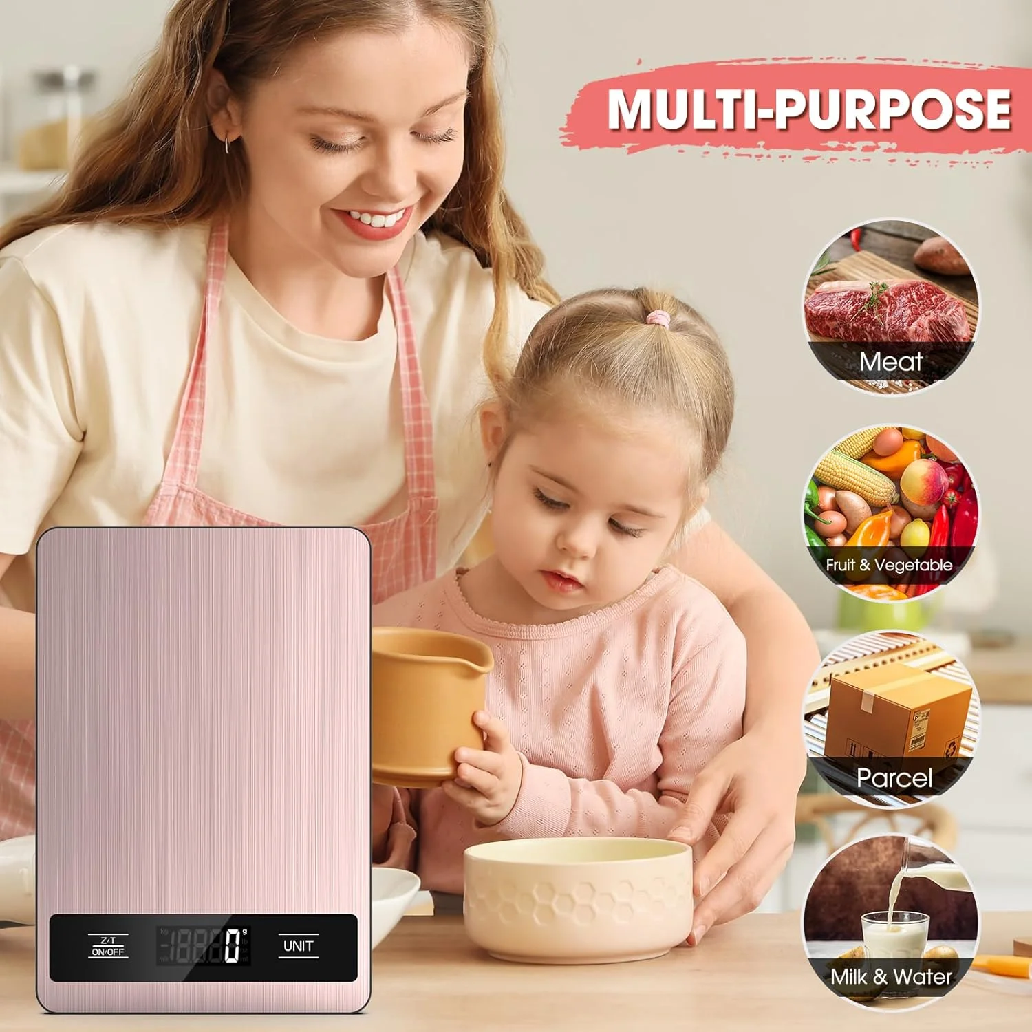 ترازوی آشپزخانه دیجیتال Suidreams، 5 کیلوگرم، ترازو گرم و اونس برای پخت و پز، آشپزی و آماده سازی غذا، دقت 1 گرم / 0.1 اونس با 6 واحد و عملکرد تارا، صفحه نمایش LCD و استیل ضد زنگ ترازوی آشپزخانه دیجیتال Suidreams، 5 کیلوگرم، ترازو گرم و اونس برای پخت و پز، آشپزی و آماده سازی غذا، دقت 1 گرم / 0.1 اونس با 6 واحد و عملکرد تارا، صفحه نمایش LCD و استیل ضد زنگ