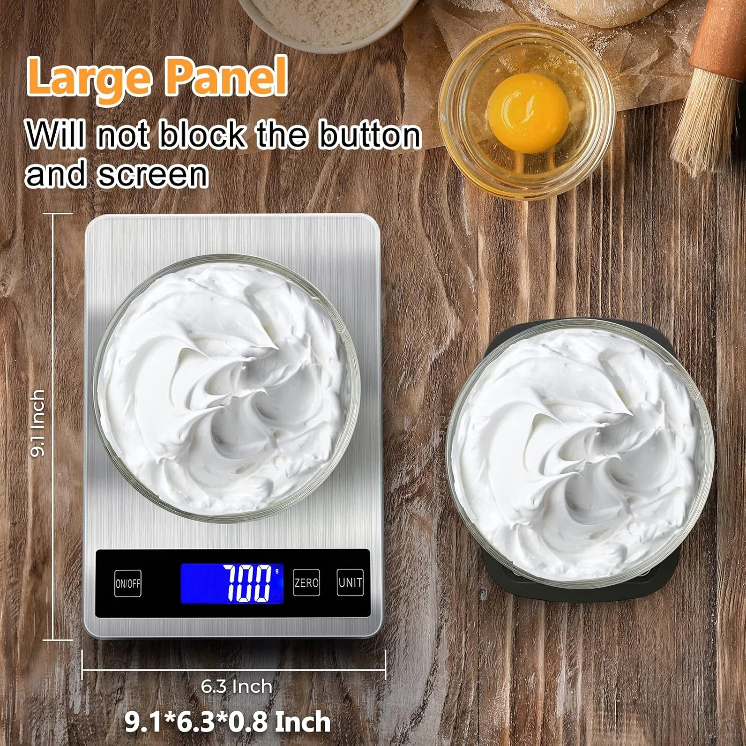 ترازوی آشپزخانه دیجیتال Azonee، ترازوی آشپزخانه 15 کیلوگرمی با صفحه نمایش LED، دقت 1 گرم / 0.1 اونس، وزن دیجیتال گرم و اونس، ترازوی وزن مواد غذایی قابل شارژ USB (نقره ای) ترازوی آشپزخانه دیجیتال Azonee، ترازوی آشپزخانه 15 کیلوگرمی با صفحه نمایش LED، دقت 1 گرم / 0.1 اونس، وزن دیجیتال گرم و اونس، ترازوی وزن مواد غذایی قابل شارژ USB (نقره ای)