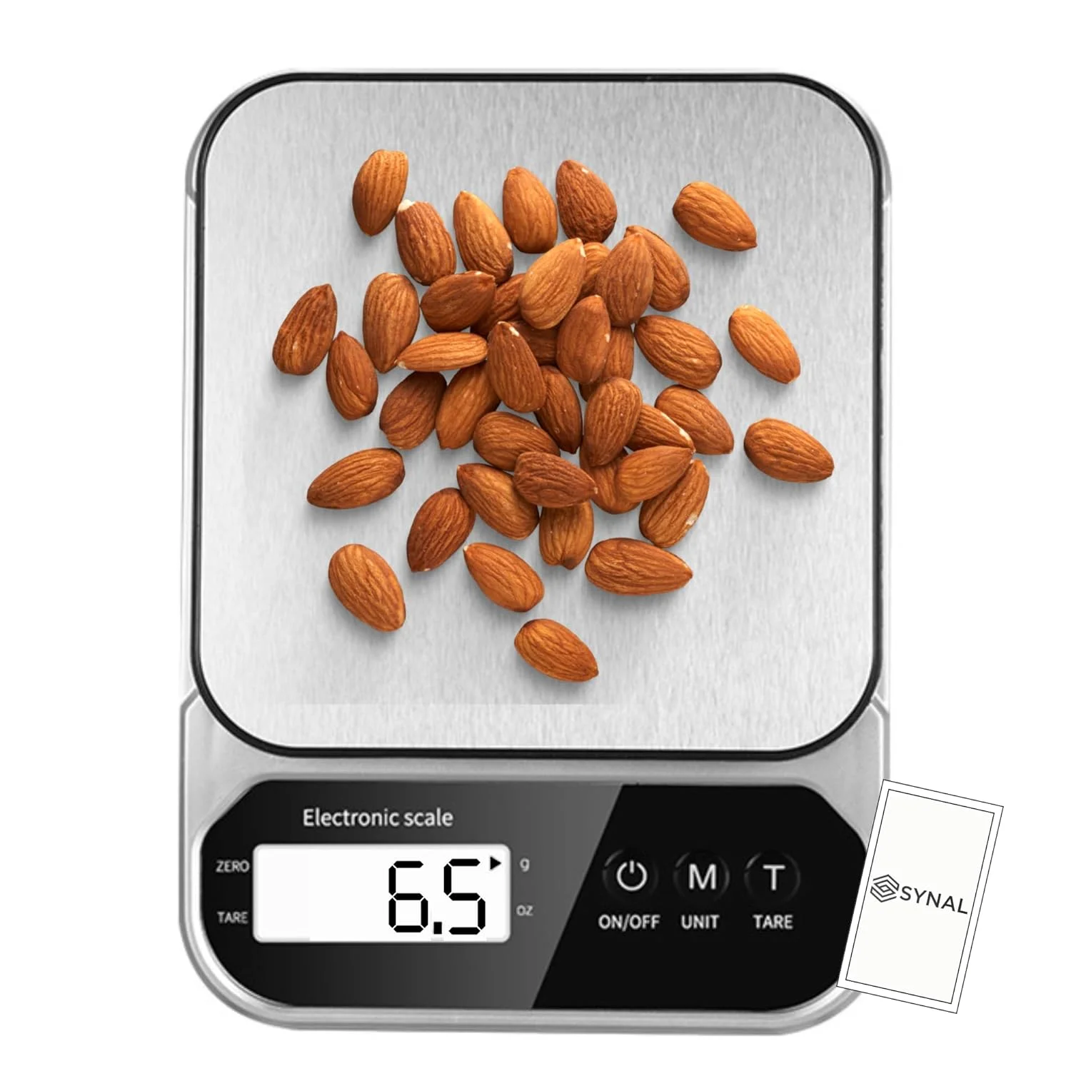 ترازوی آشپزخانه دیجیتال چند منظوره SYNAL، ترازوی مواد غذایی با حسگر دقت بالا و صفحه نمایش بزرگ، ترازوی قهوه، پلت فرم استیل ضد زنگ